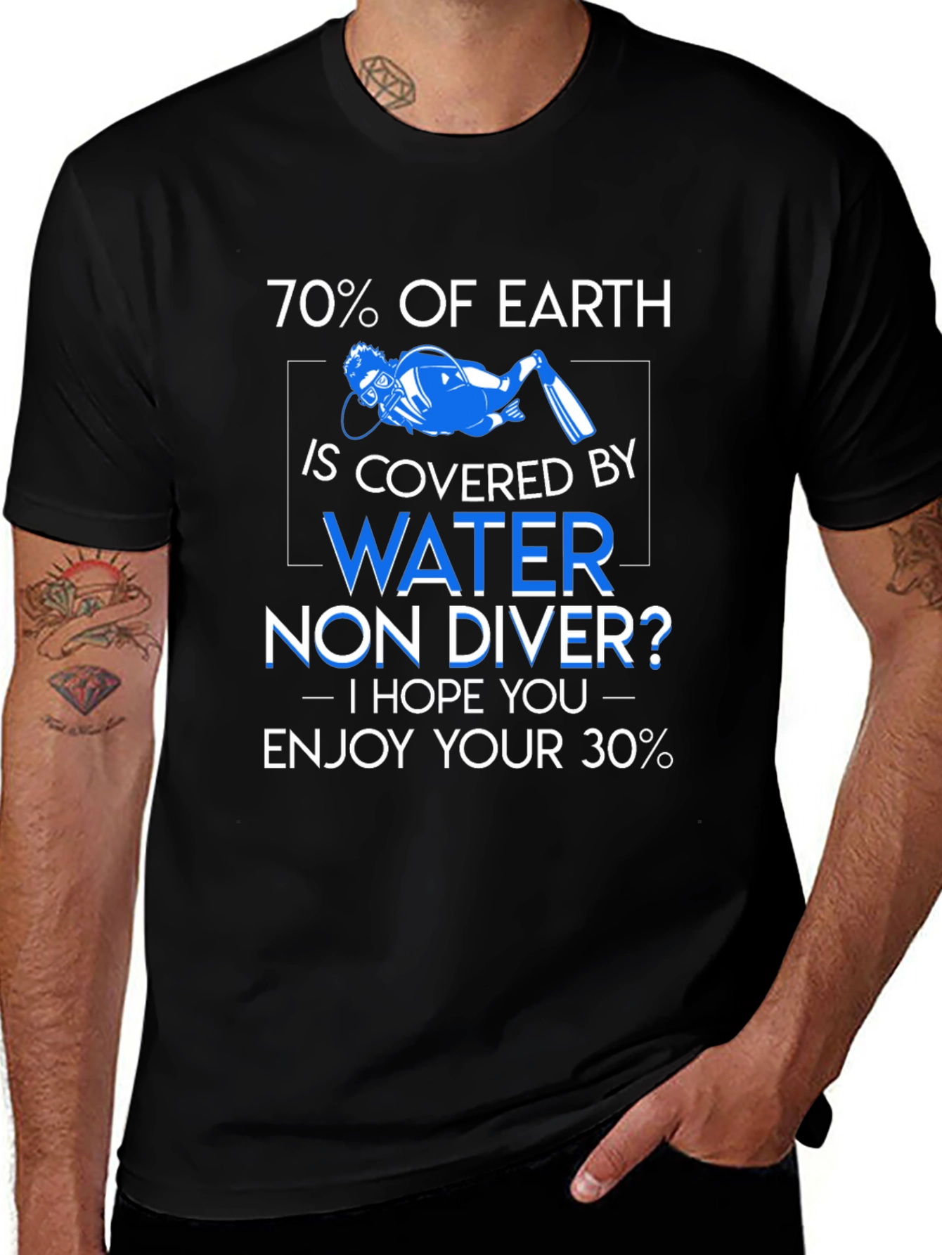 Diver T-Shirt - 70% Earth is Water