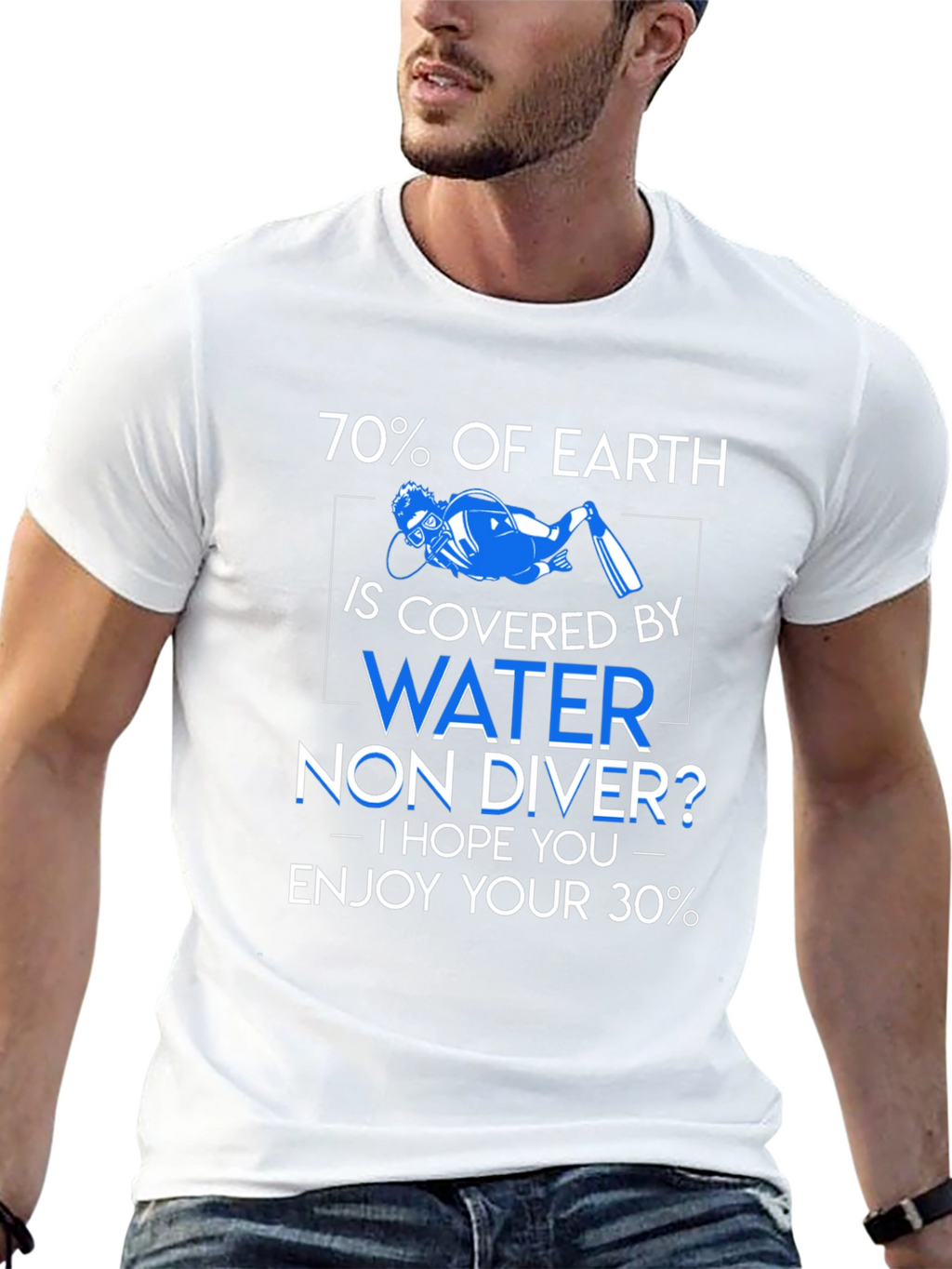 Diver T-Shirt - 70% Earth is Water