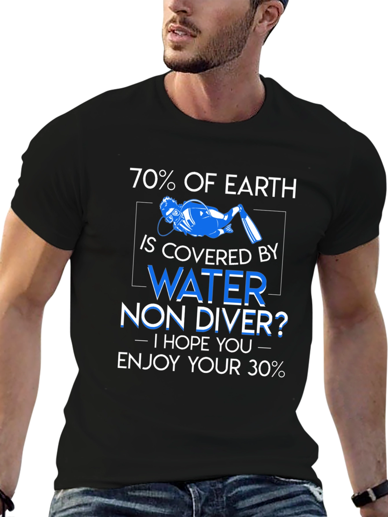 Diver T-Shirt - 70% Earth is Water