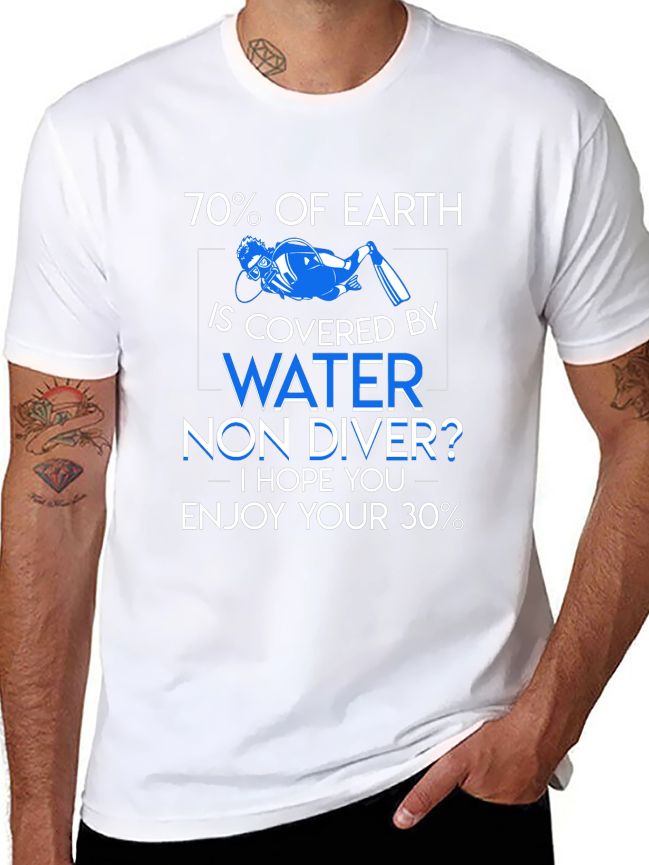 Diver T-Shirt - 70% Earth is Water