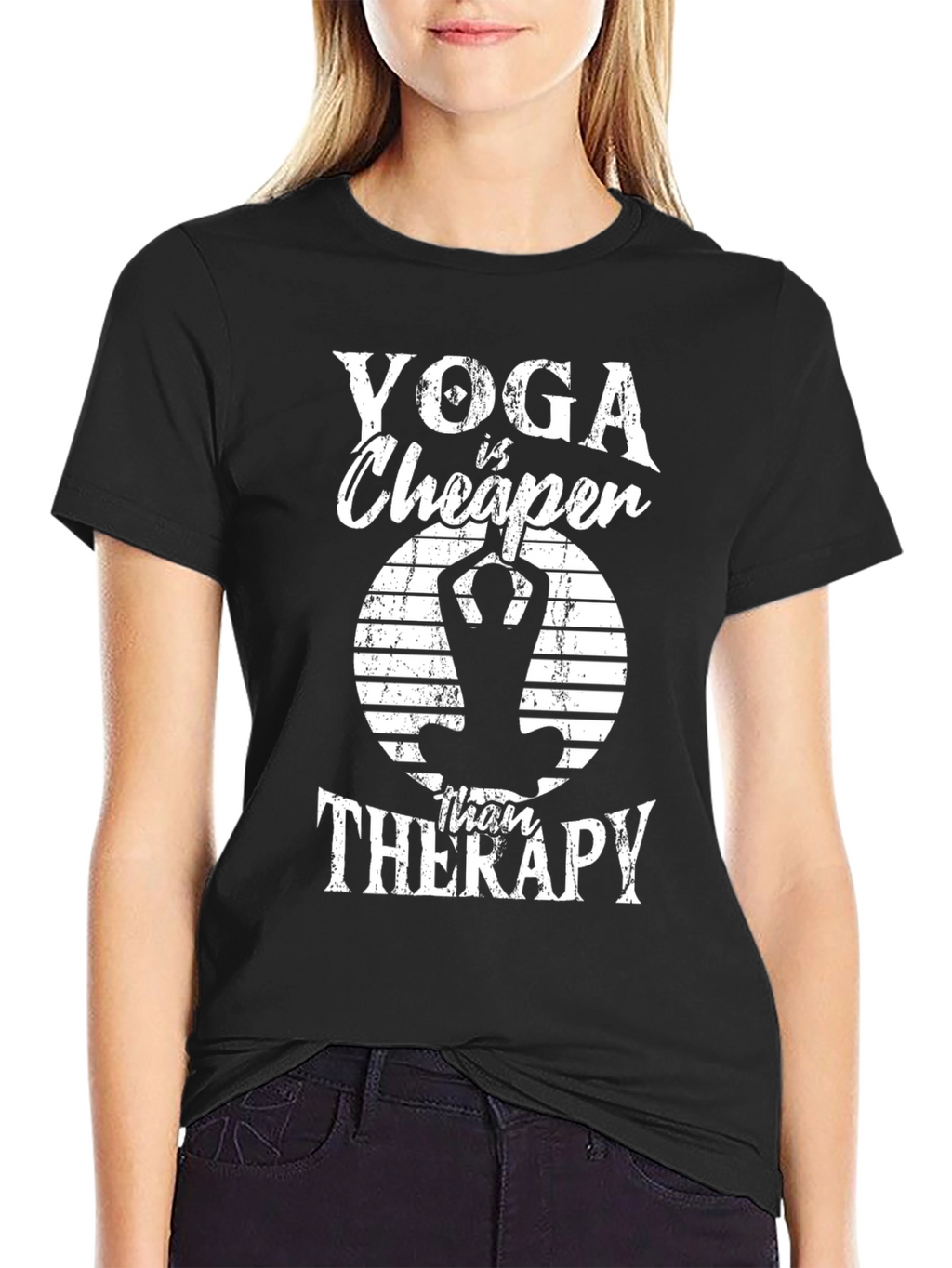 Yoga is Cheaper Than Therapy Graphic T-Shirt
