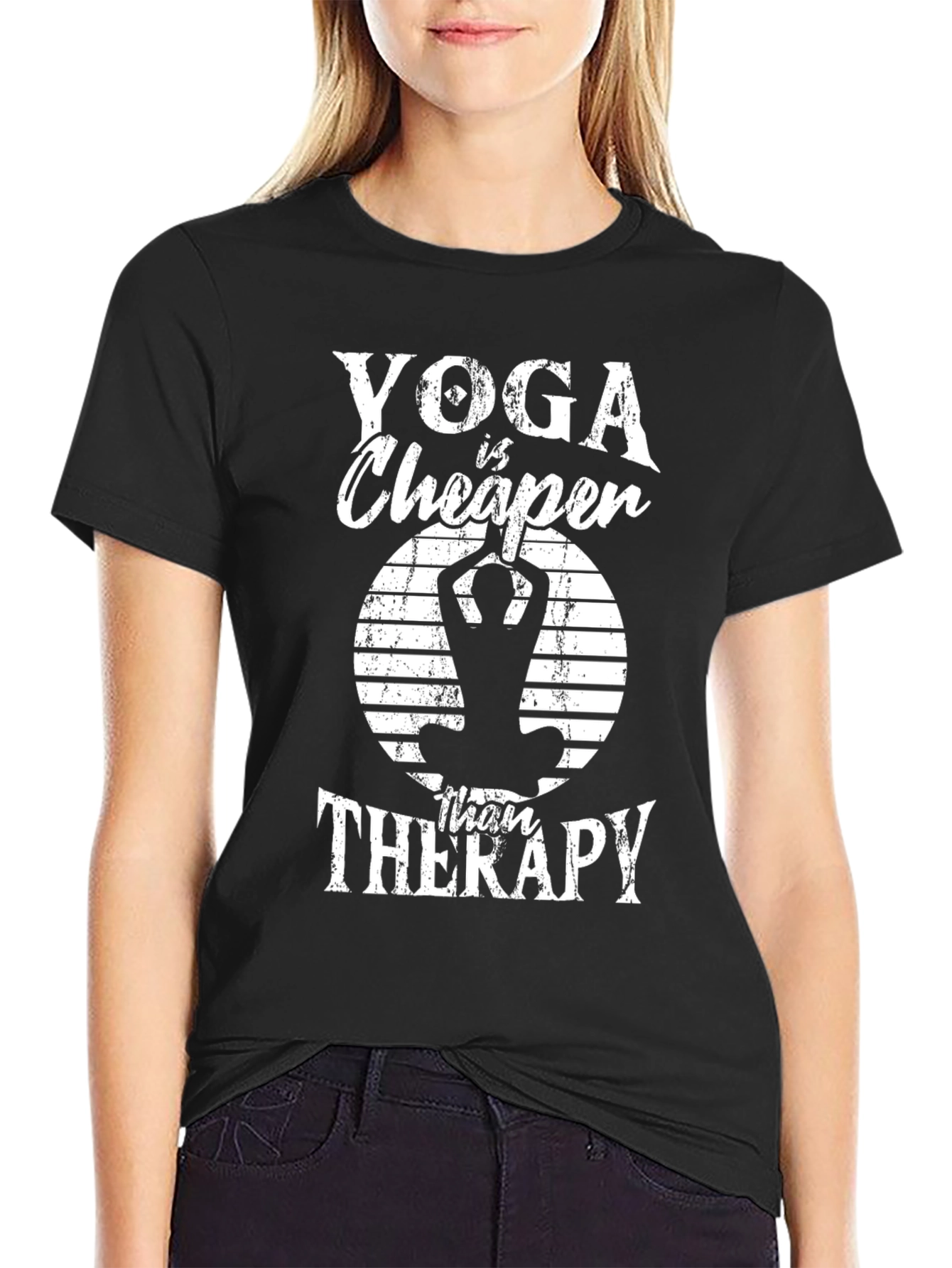 Yoga is Cheaper Than Therapy Graphic T-Shirt