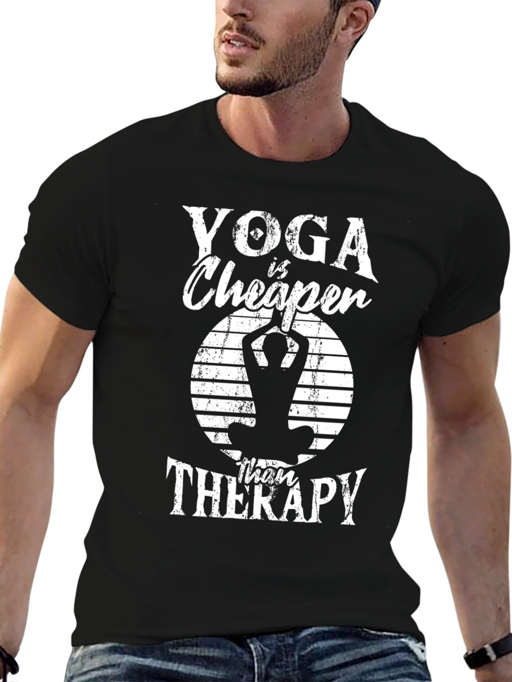 Yoga is Cheaper Than Therapy Graphic T-Shirt