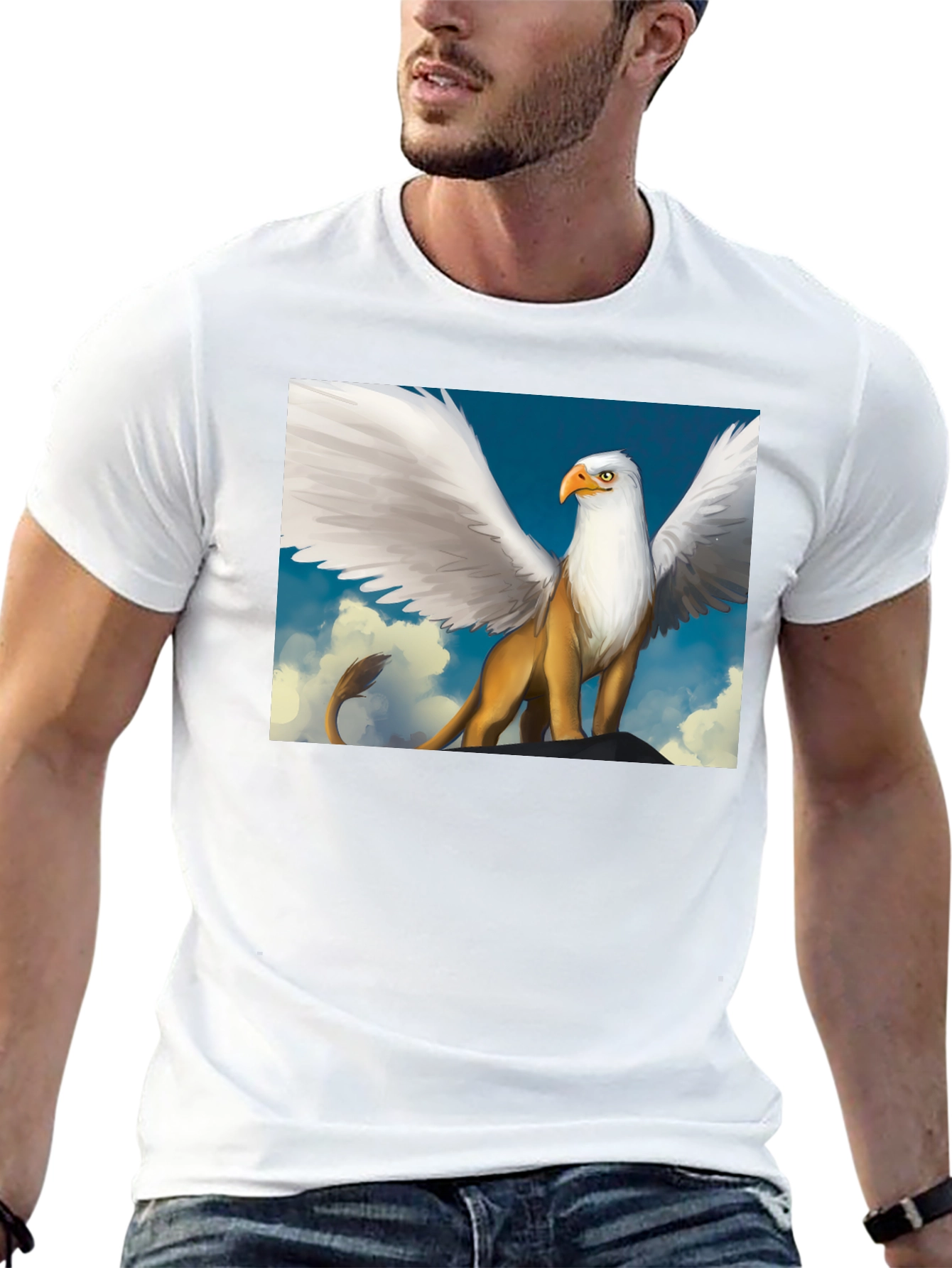 Griffin Graphic Tee - Mythical Creature Shirt