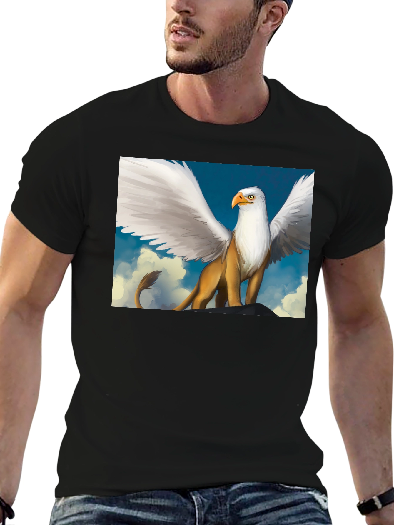 Griffin Graphic Tee - Mythical Creature Shirt