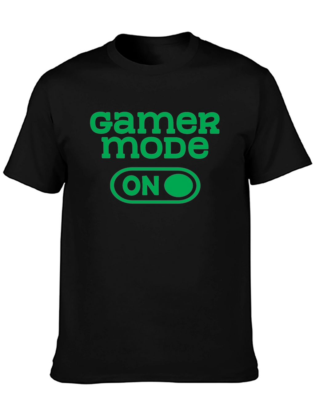 Gamer Mode ON Graphic Tee - Black Cotton T-Shirt