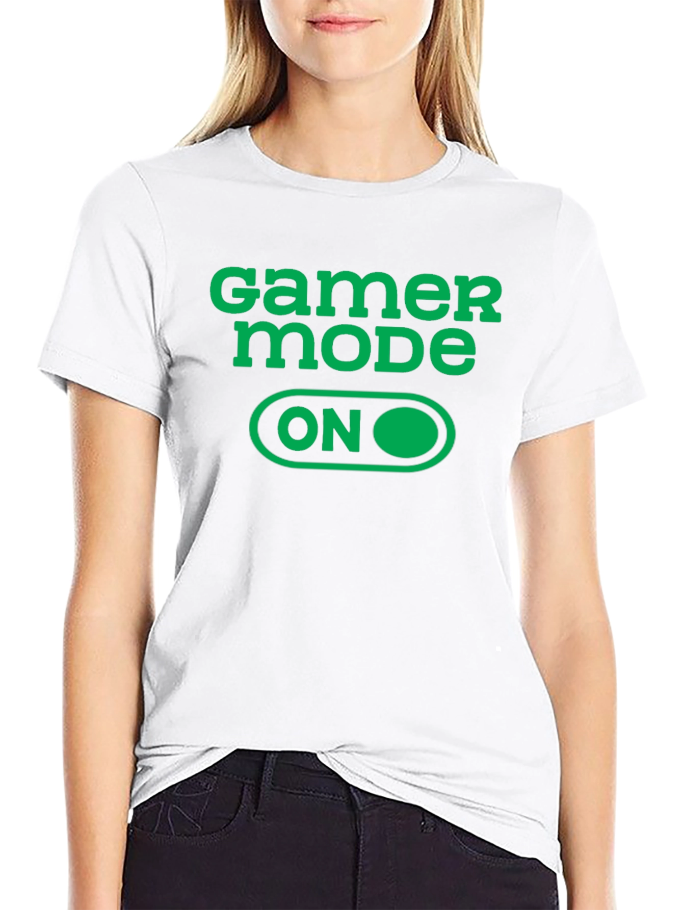 Gamer Mode ON Graphic Tee - Black Cotton T-Shirt
