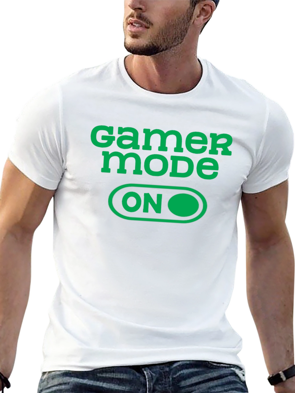 Gamer Mode ON Graphic Tee - Black Cotton T-Shirt
