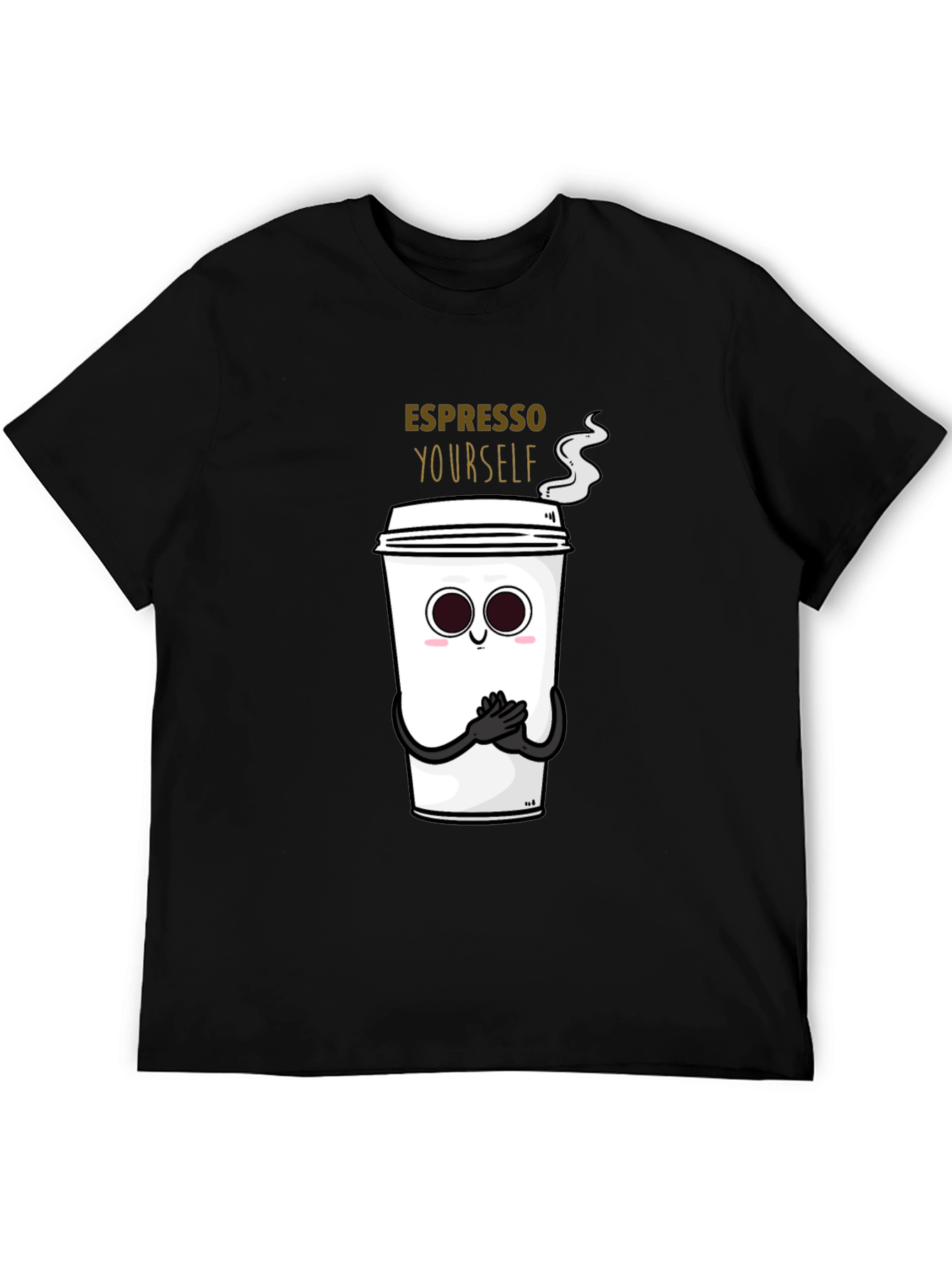 Espresso Yourself Graphic T-Shirt - Black Cotton Blend