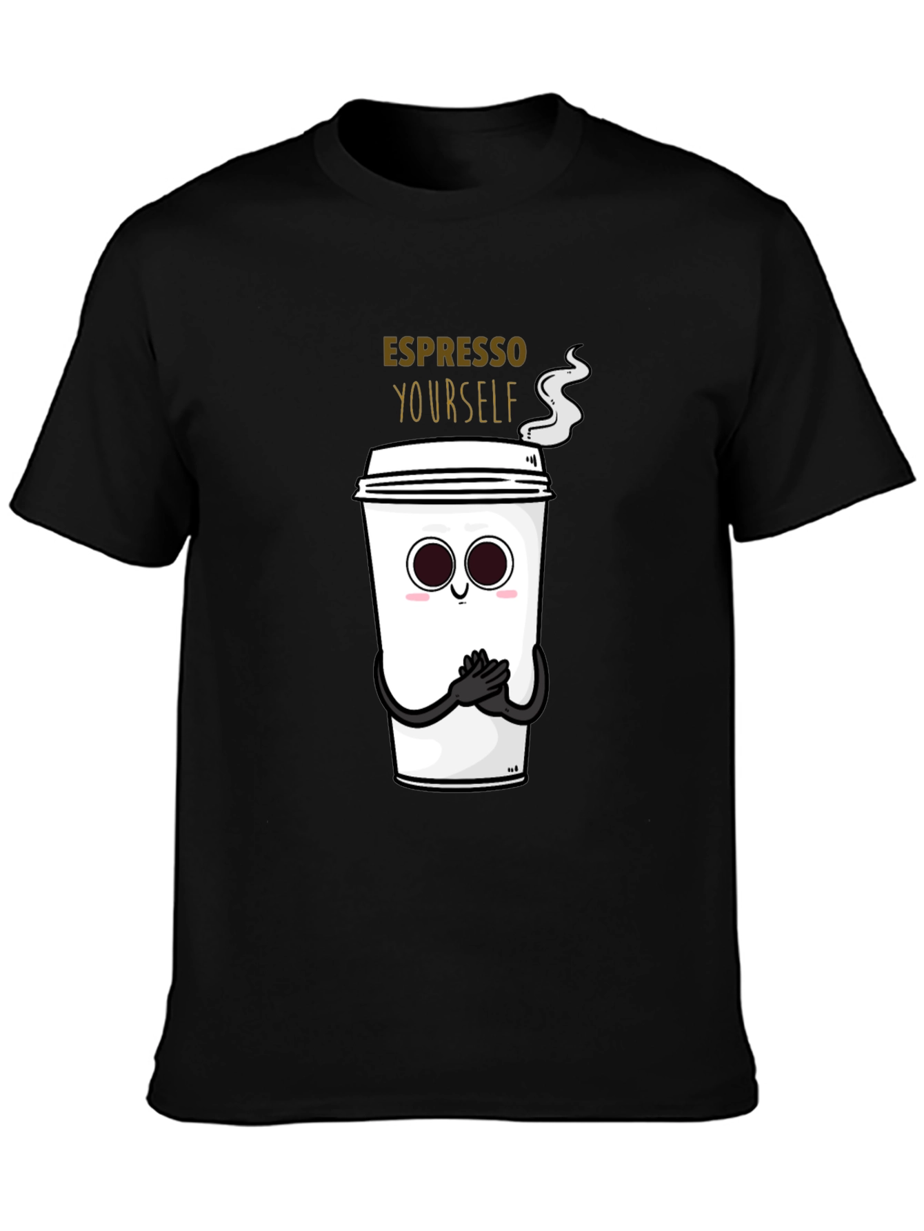 Espresso Yourself Graphic T-Shirt - Black Cotton Blend