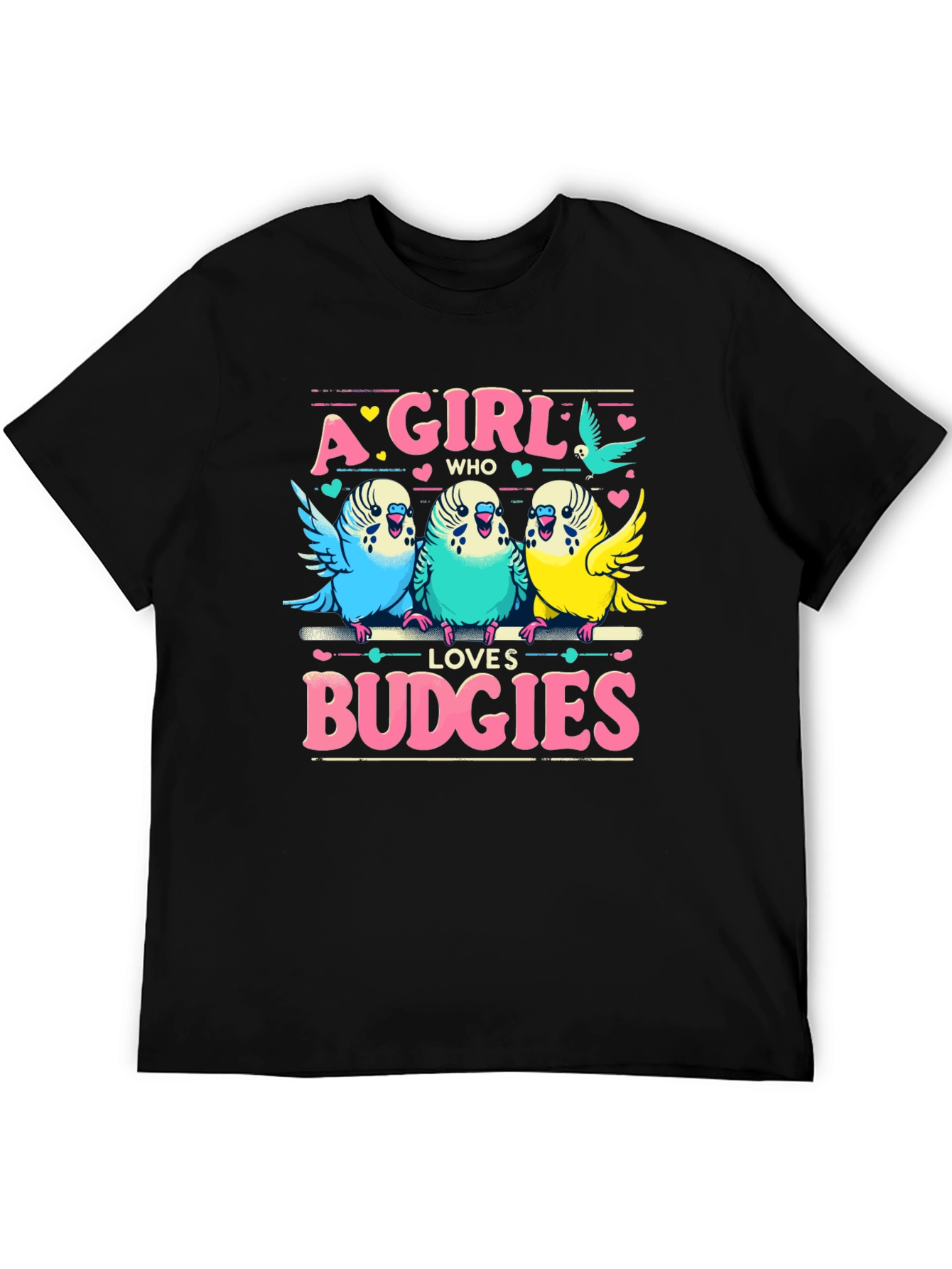 A Girl Who Loves Budgies T-Shirt