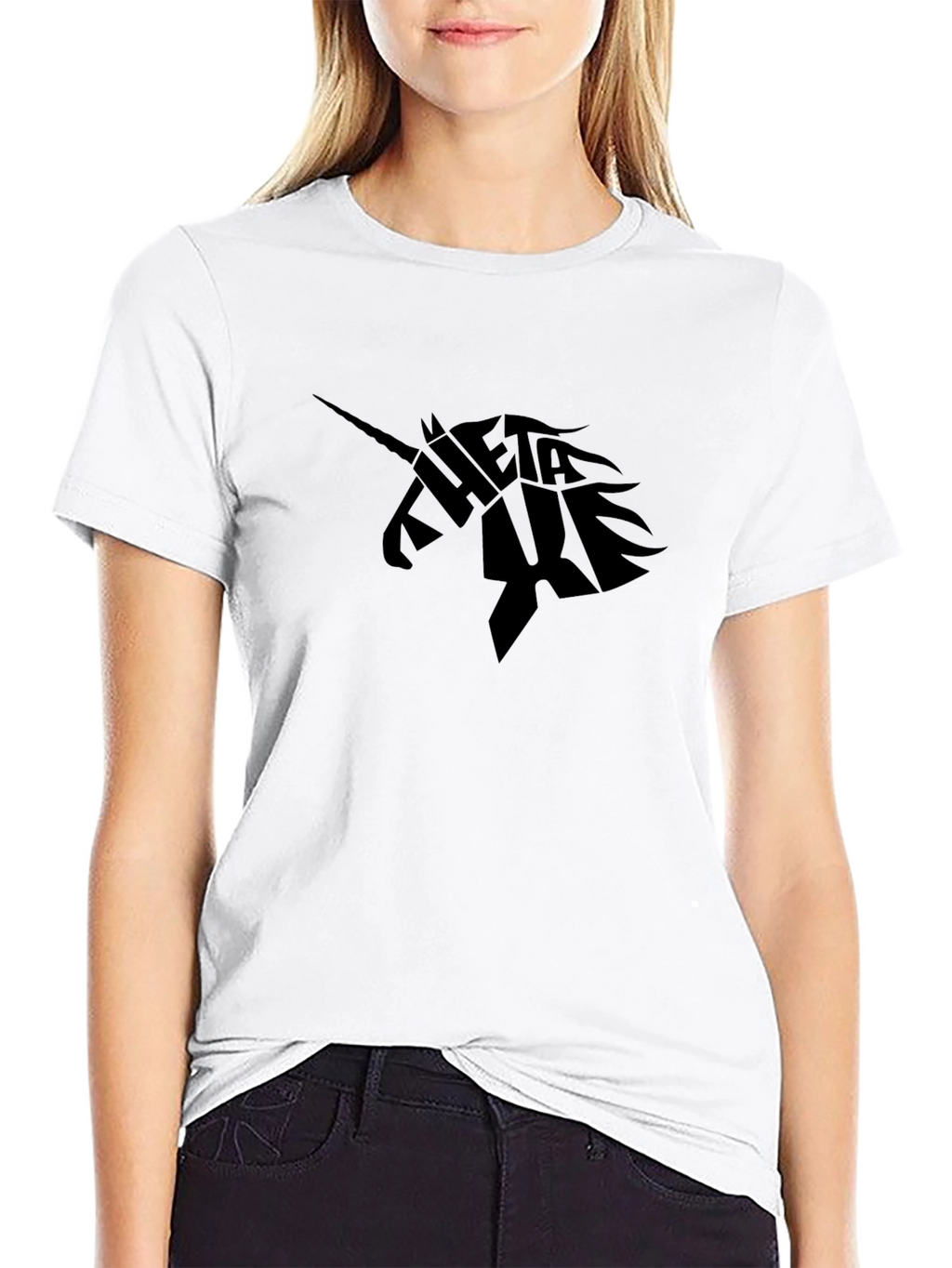 Theta Xi Unicorn Black T-Shirt