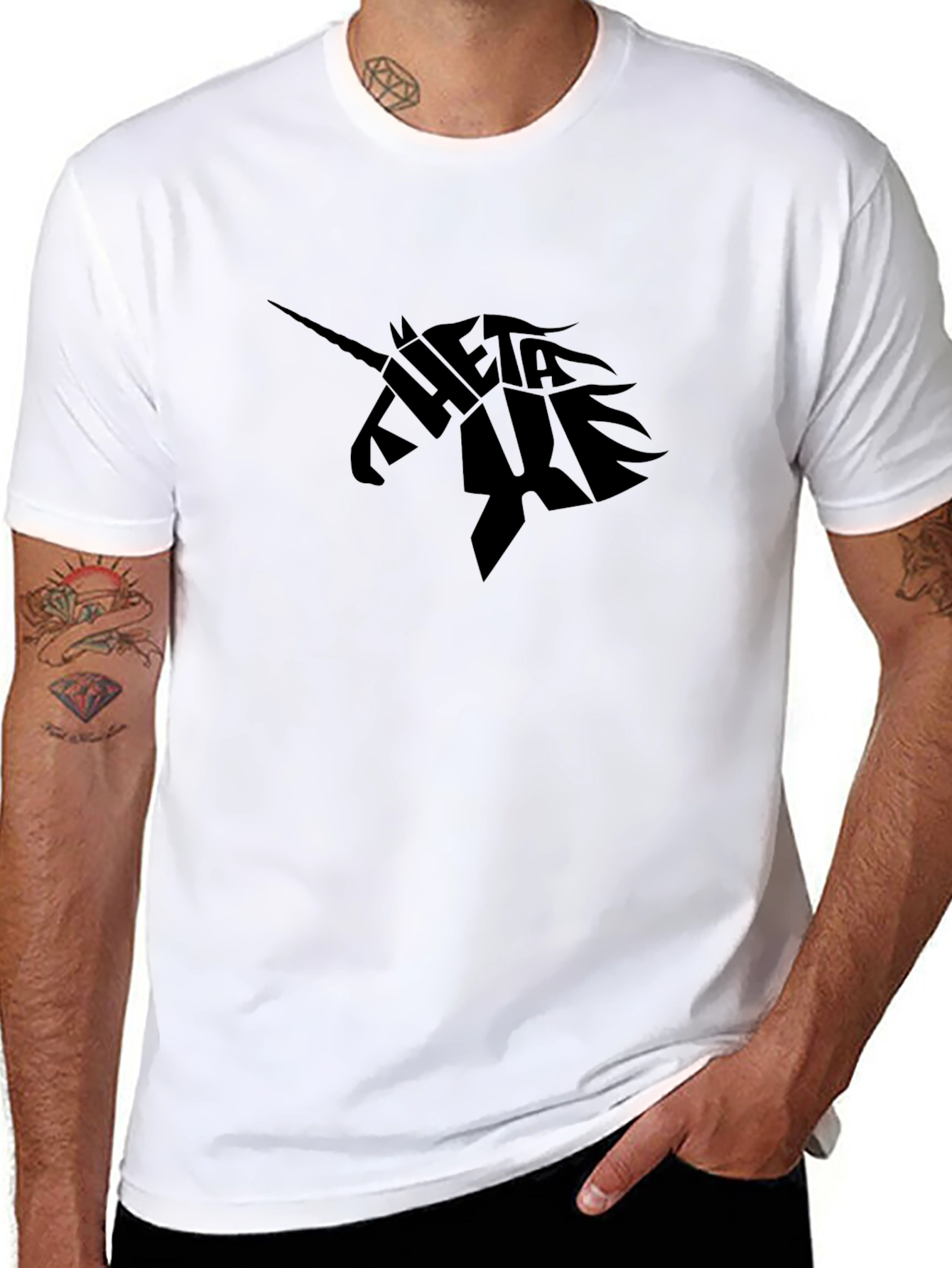 Theta Xi Unicorn Black T-Shirt