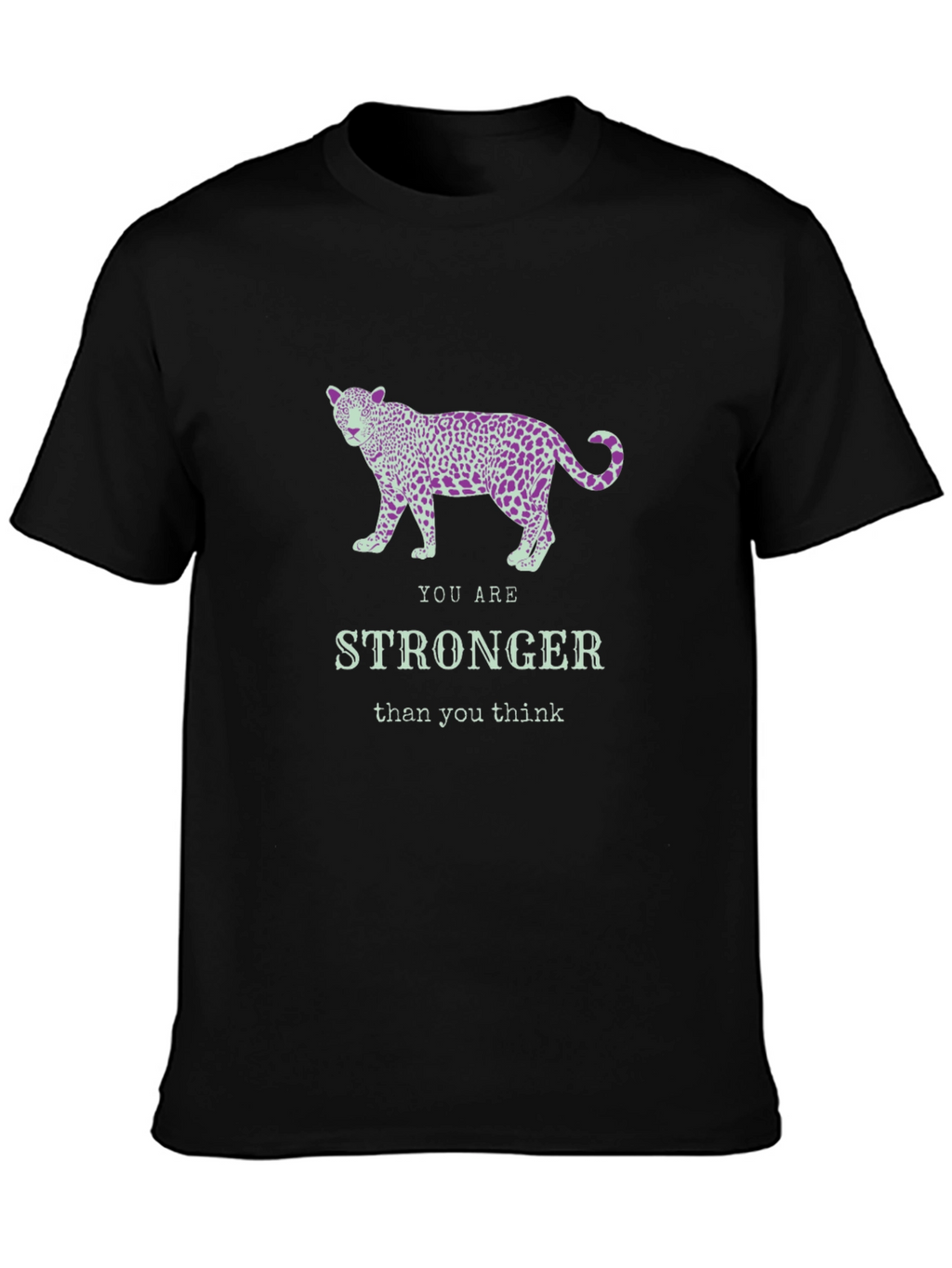 Stronger Than You Think Leopard Print Graphic Tee