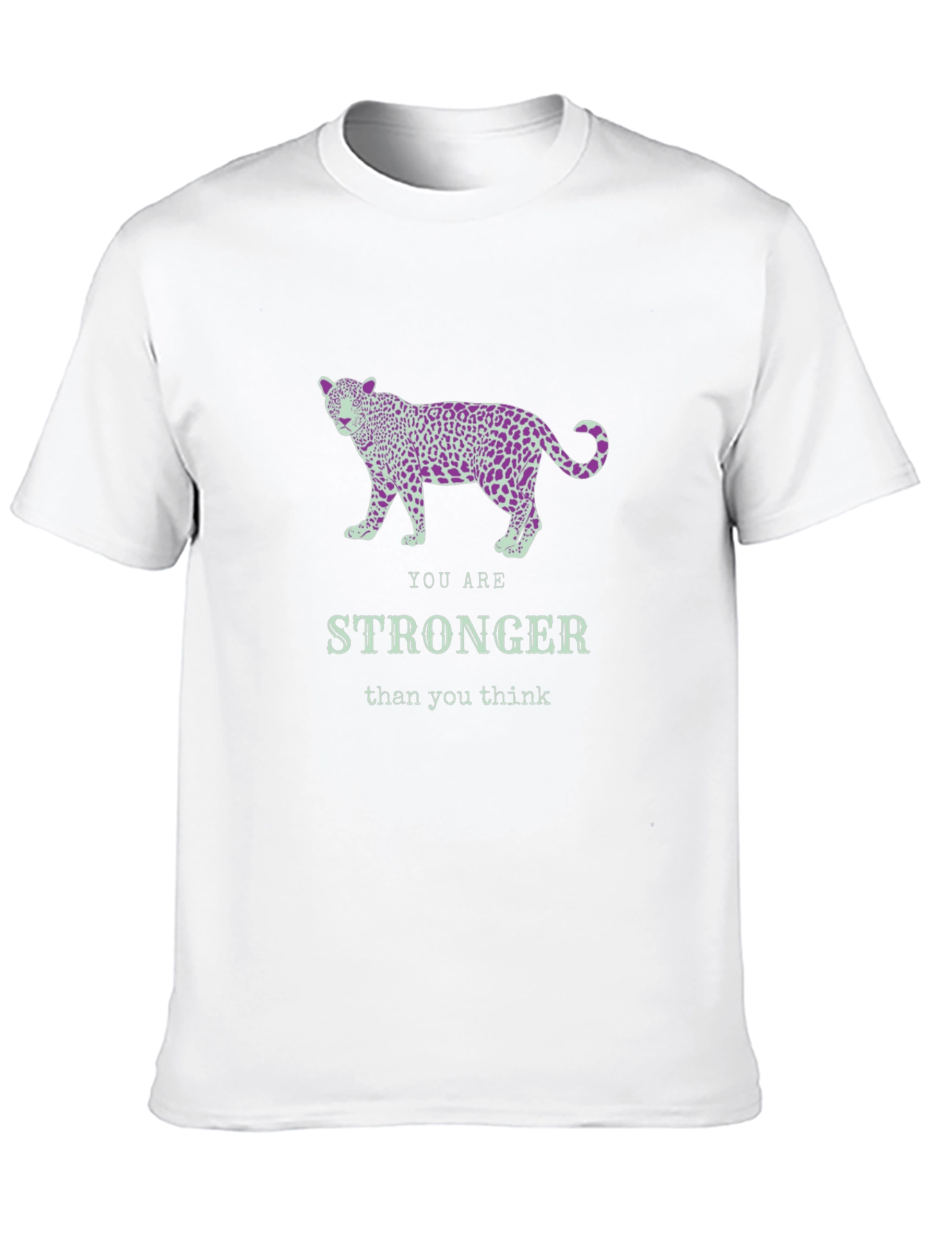 Stronger Than You Think Leopard Print Graphic Tee
