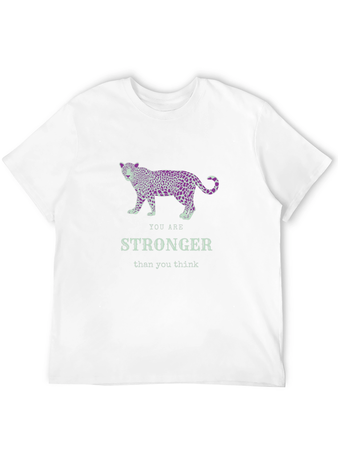Stronger Than You Think Leopard Print Graphic Tee