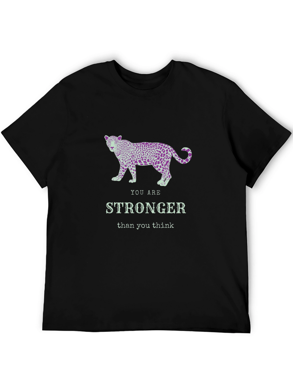 Stronger Than You Think Leopard Print Graphic Tee