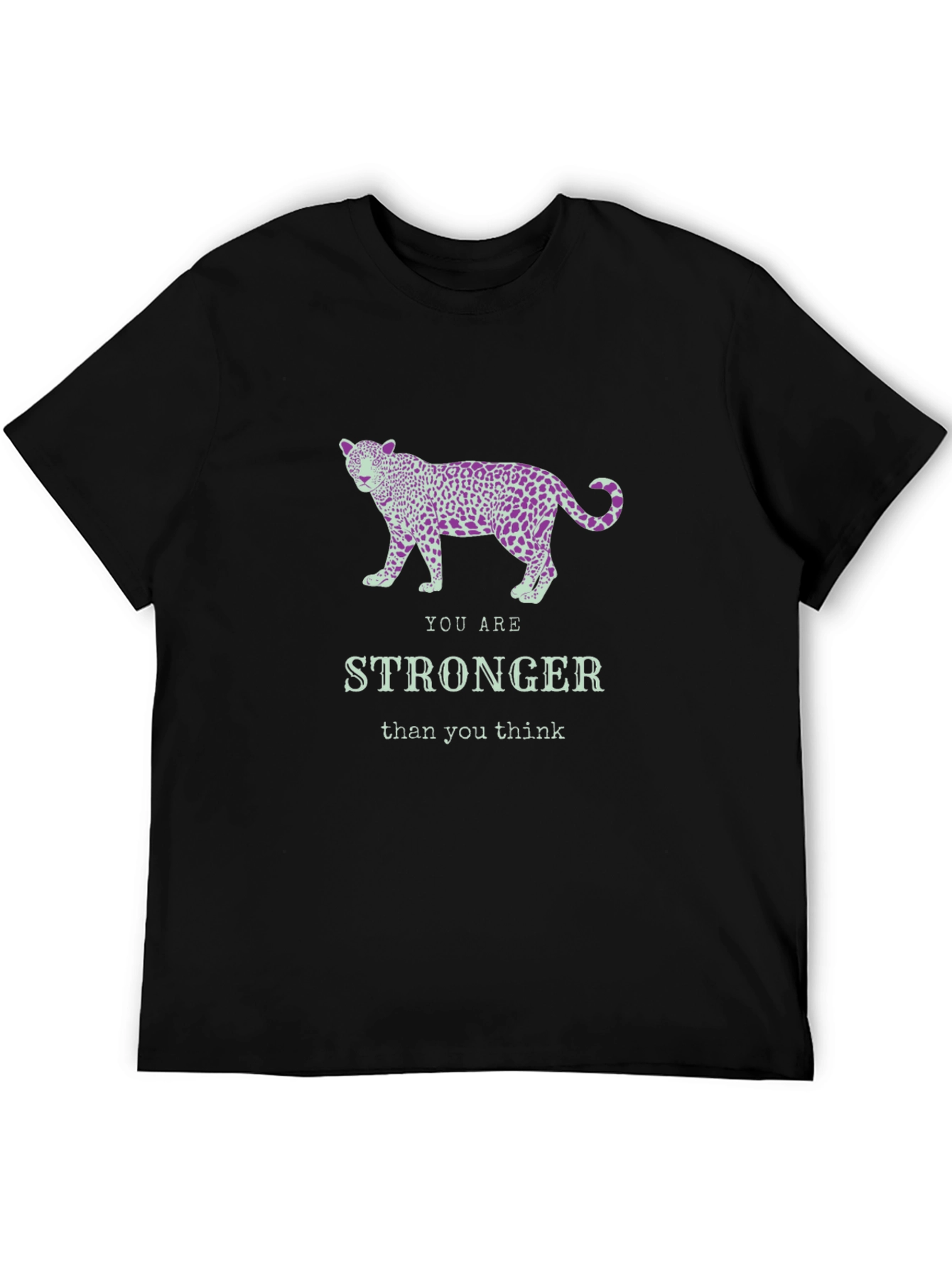 Stronger Than You Think Leopard Print Graphic Tee