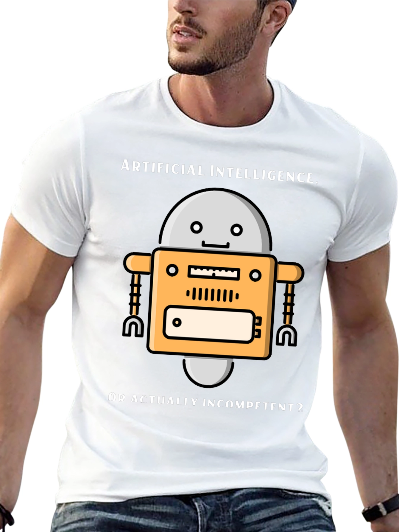 AI Robot Humor T-Shirt - Incompetent?