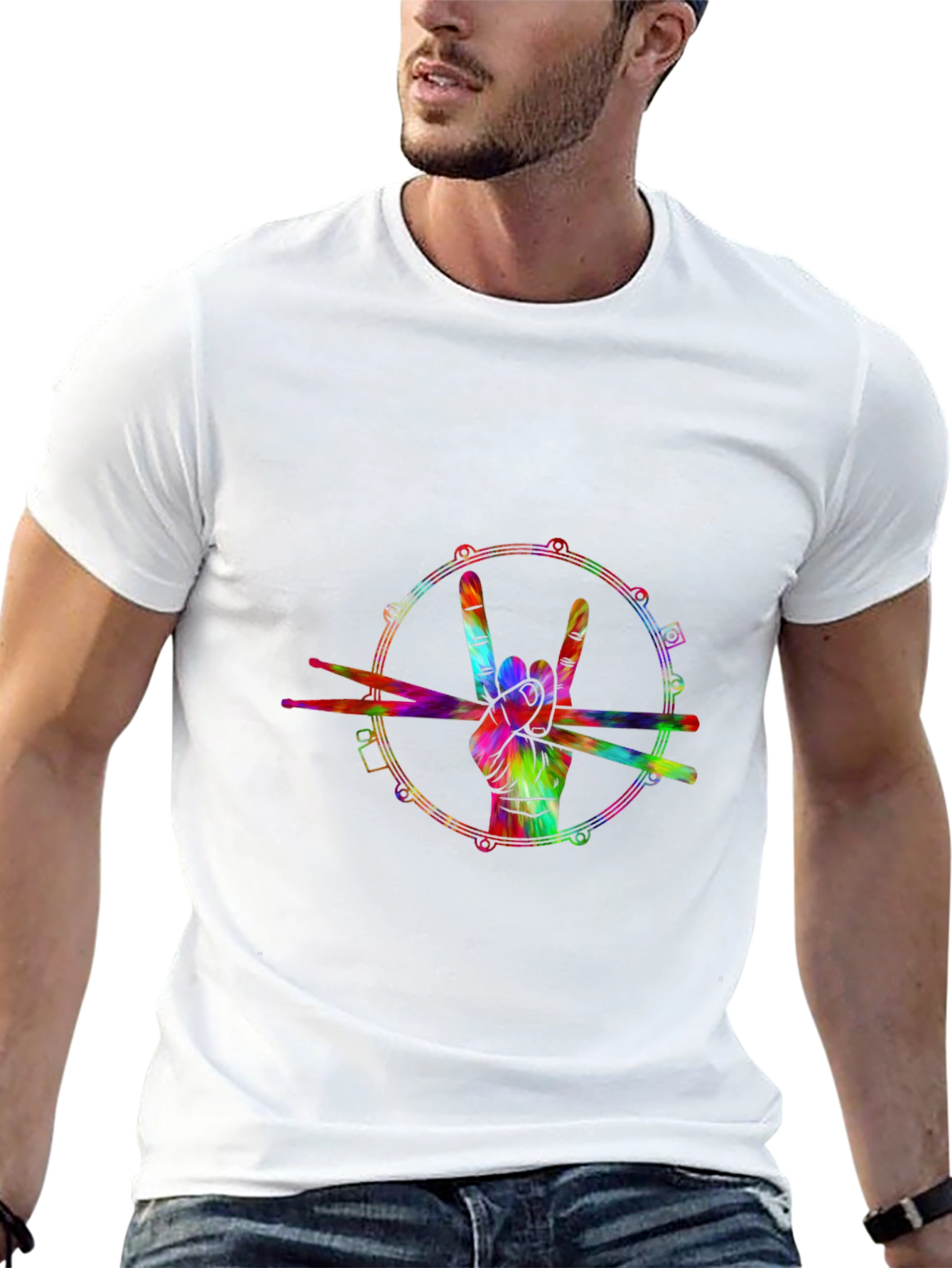 Rock On Drummer Graphic Tee