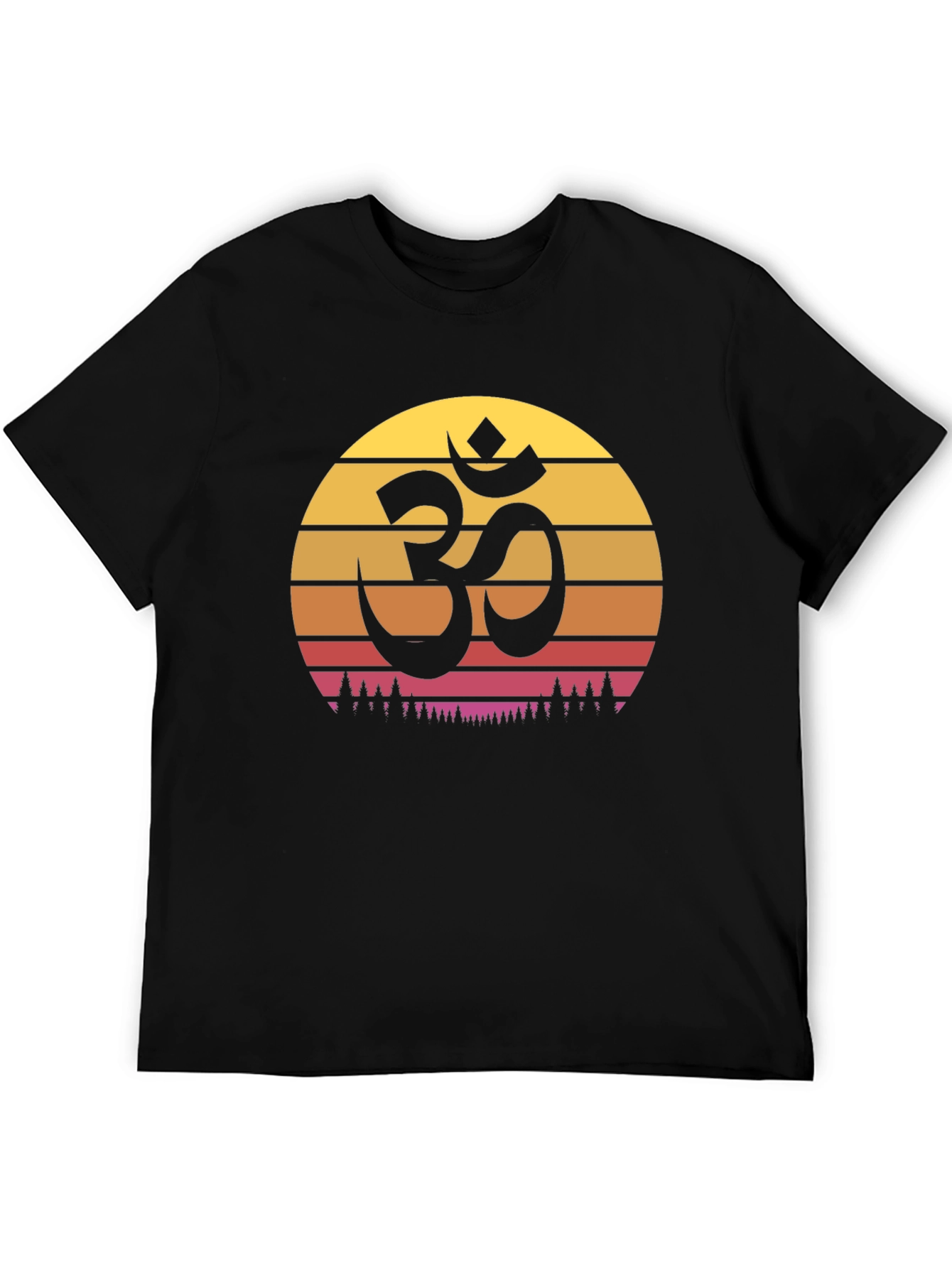 Om Symbol Sunset Graphic Tee - Yoga Meditation T-Shirt