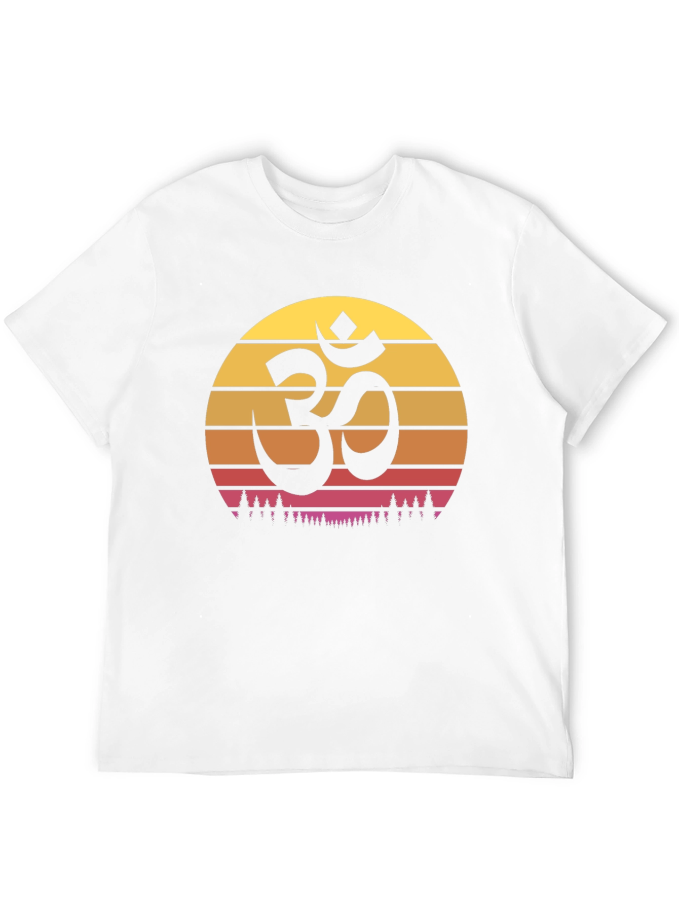 Om Symbol Sunset Graphic Tee - Yoga Meditation T-Shirt