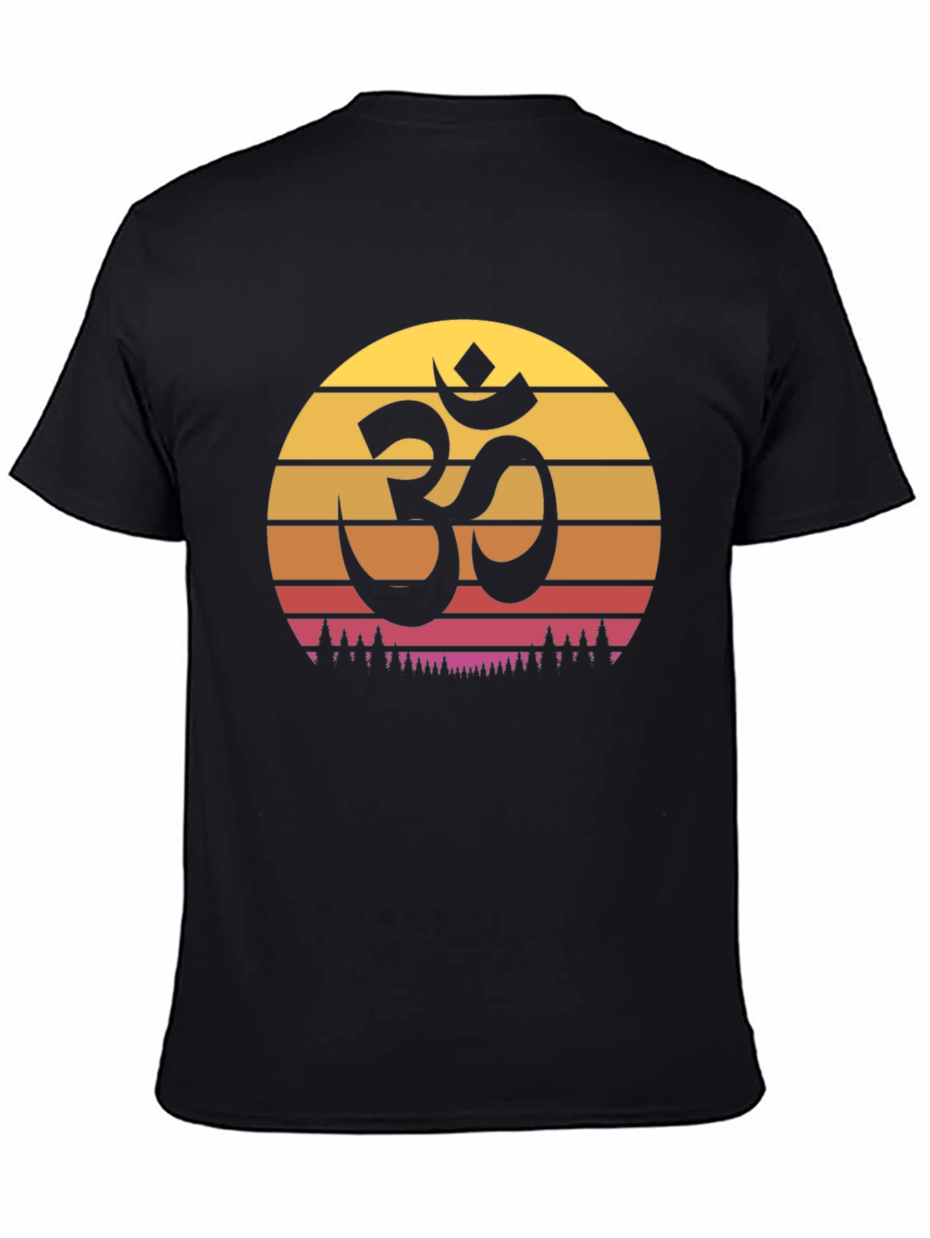 Om Symbol Sunset Graphic Tee - Yoga Meditation T-Shirt