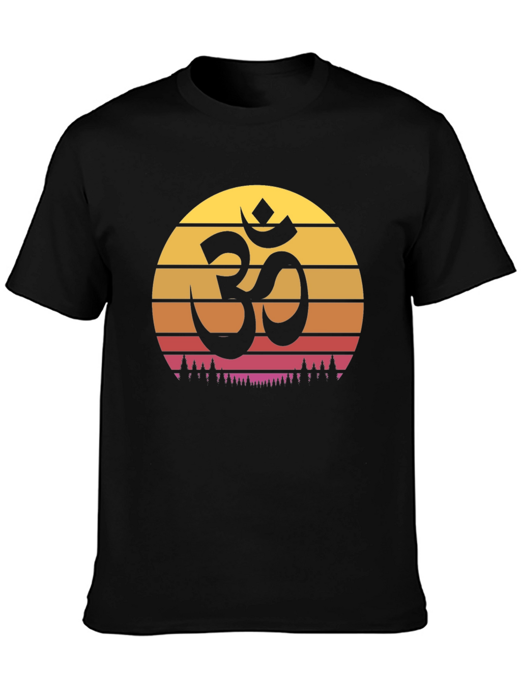 Om Symbol Sunset Graphic Tee - Yoga Meditation T-Shirt