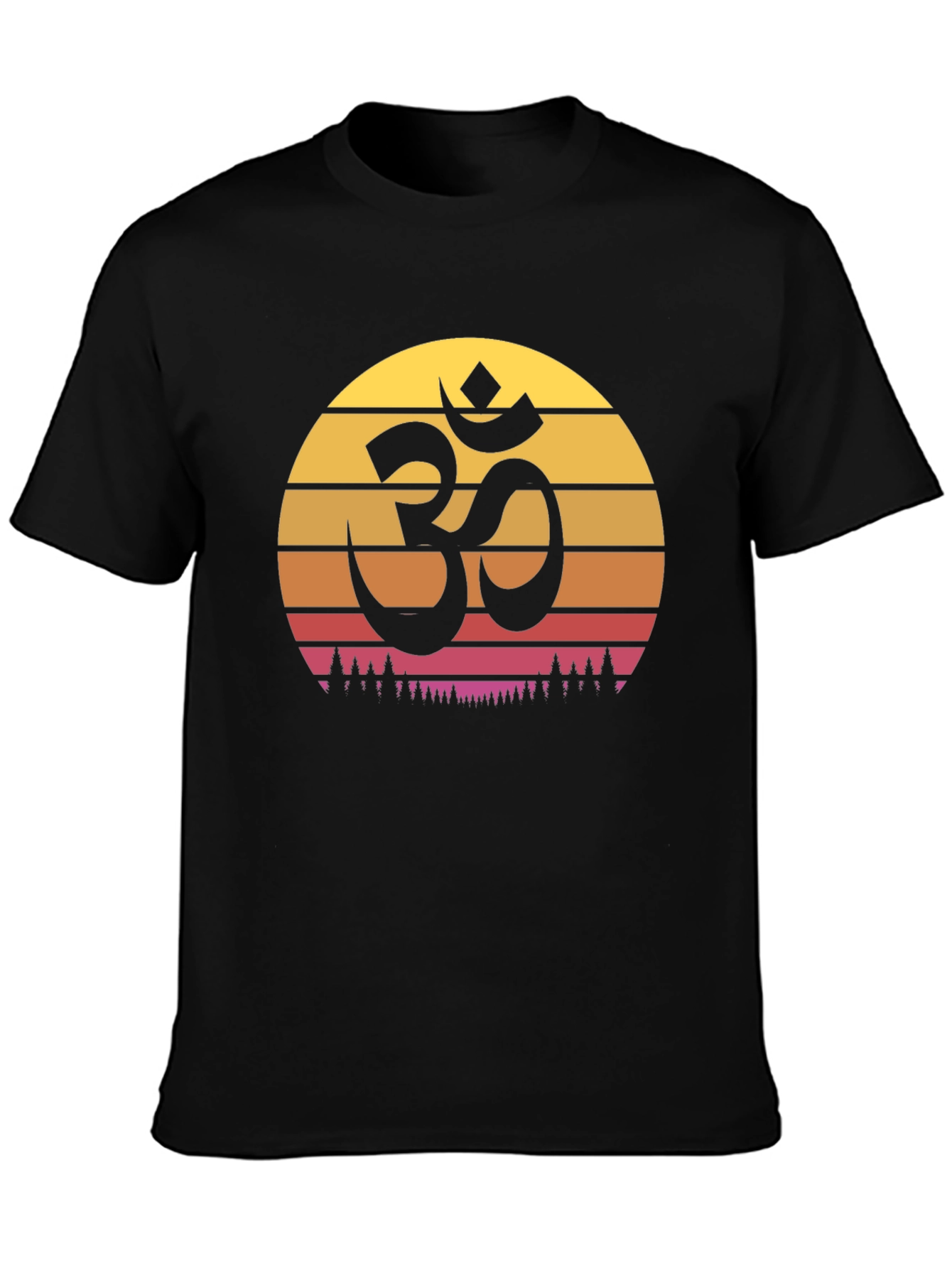 Om Symbol Sunset Graphic Tee - Yoga Meditation T-Shirt