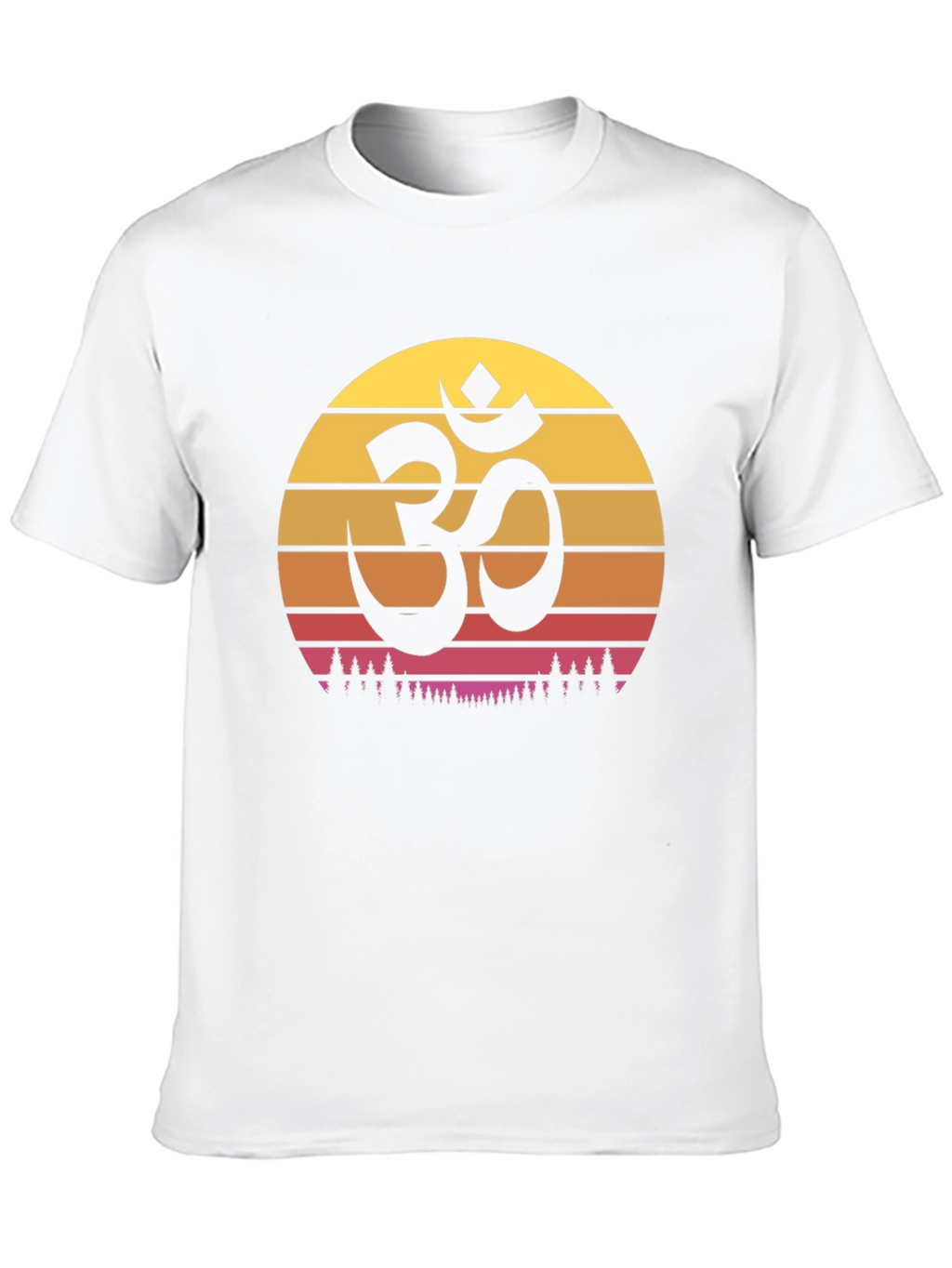 Om Symbol Sunset Graphic Tee - Yoga Meditation T-Shirt