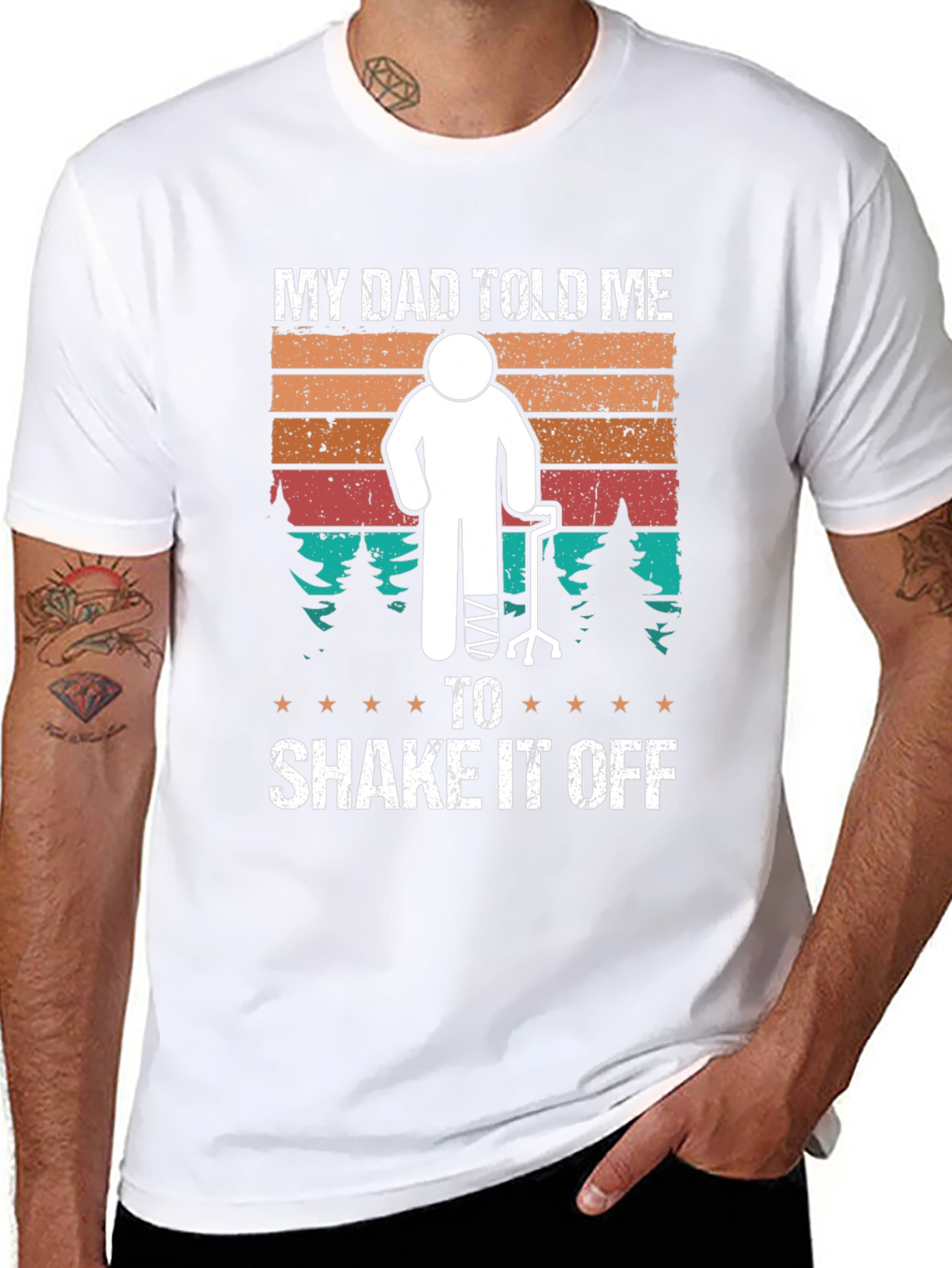 Funny Broken Leg T-Shirt - My Dad Told Me...