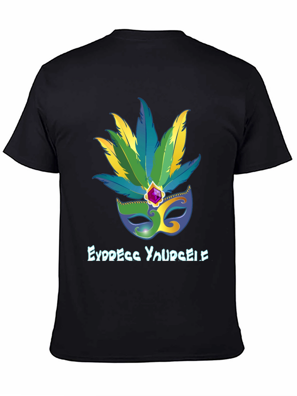 Express Yourself Mardi Gras Mask Tee