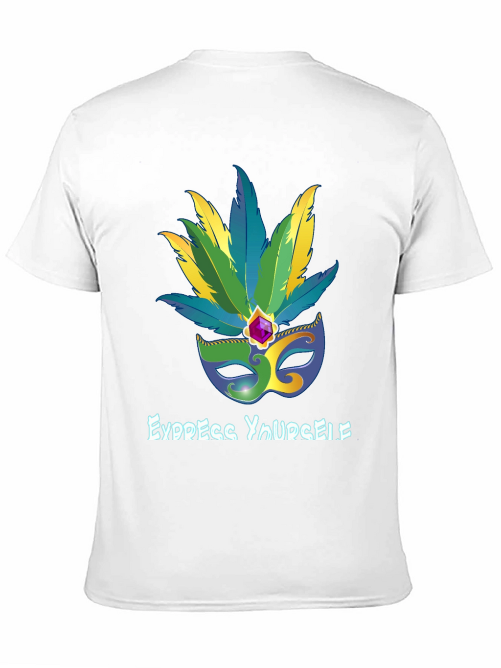 Express Yourself Mardi Gras Mask Tee