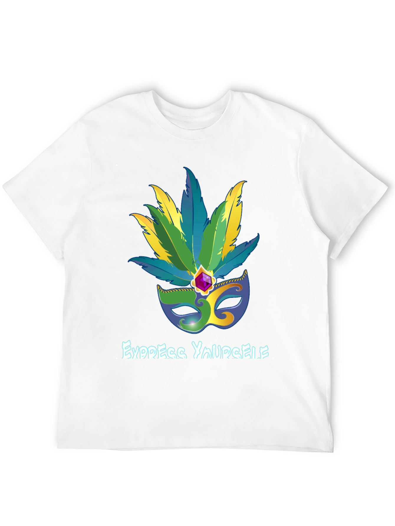Express Yourself Mardi Gras Mask Tee