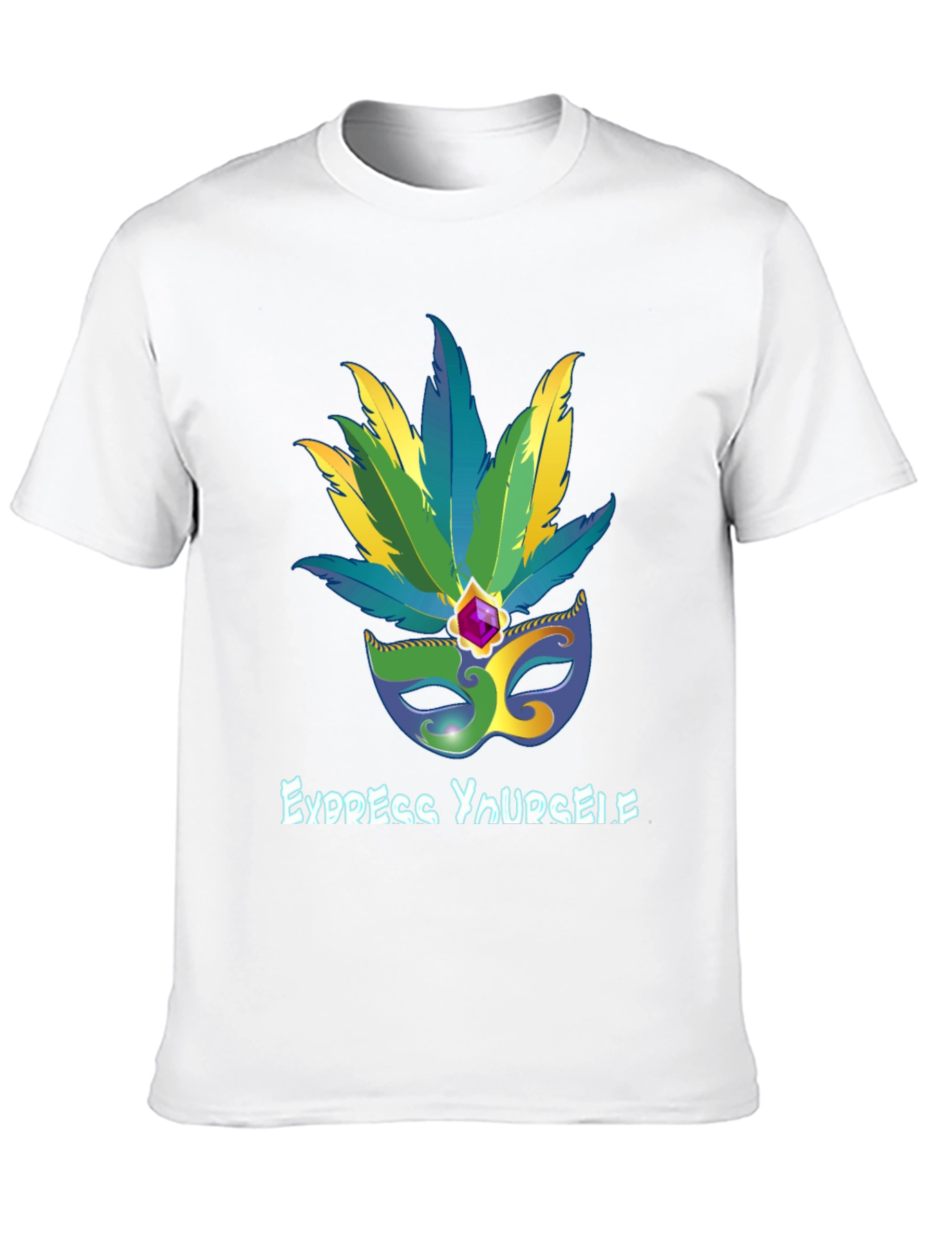 Express Yourself Mardi Gras Mask Tee