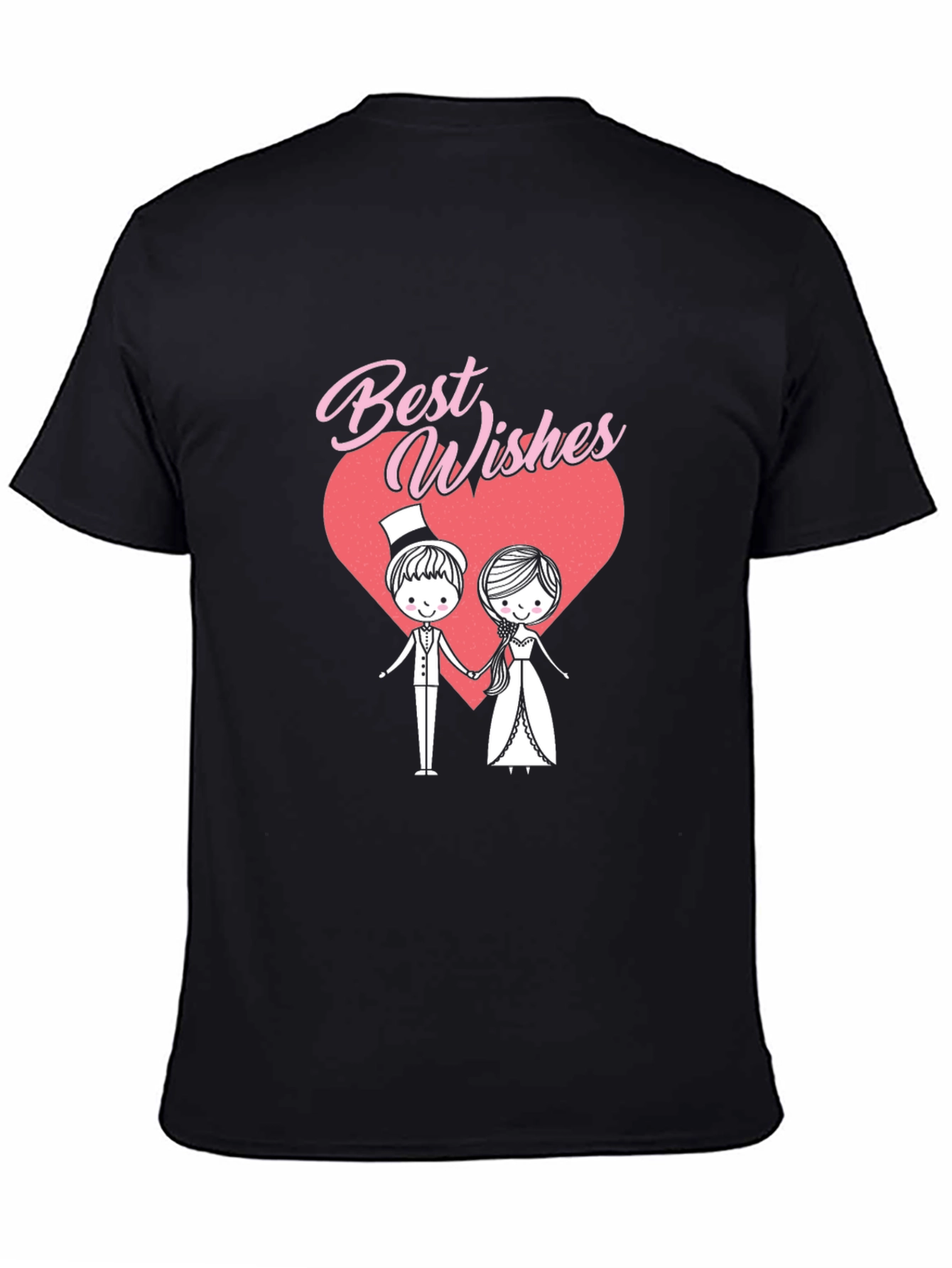 Best Wishes Wedding Couple Graphic T-Shirt