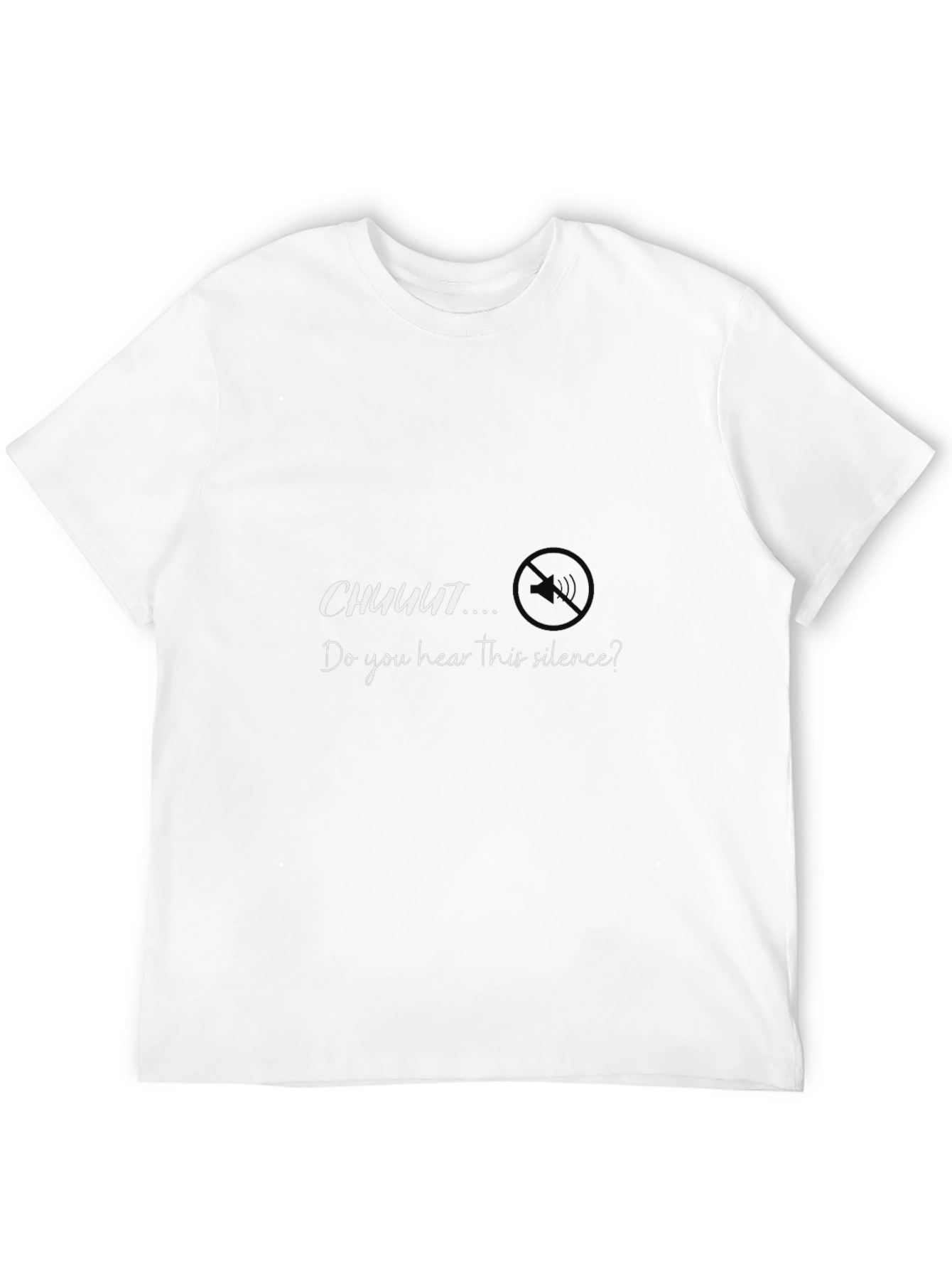 Silence Graphic Tee - Trendy Mens Black T-Shirt