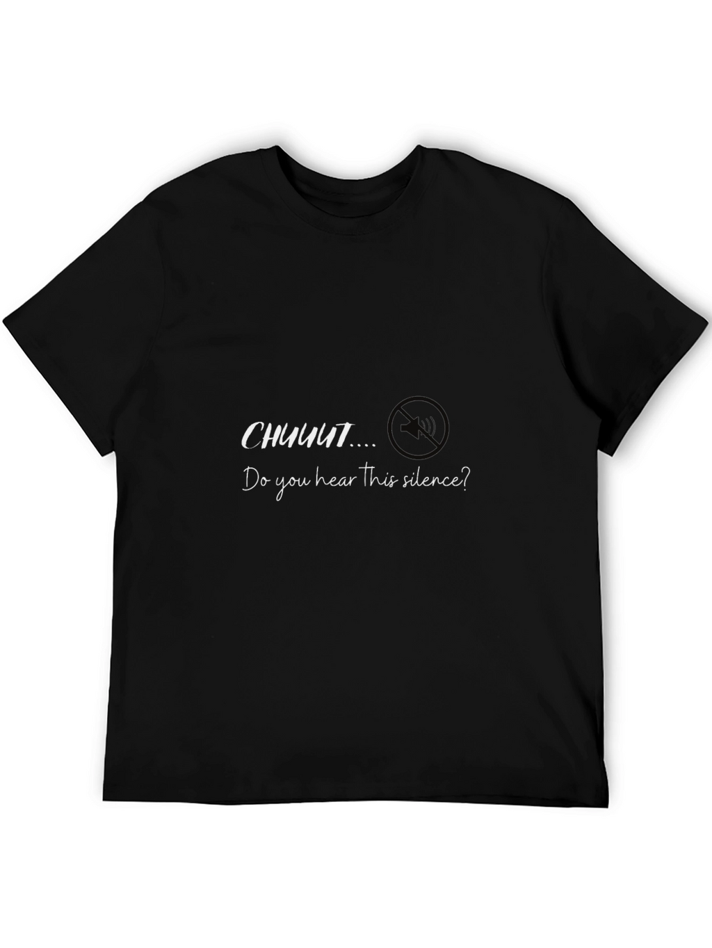 Silence Graphic Tee - Trendy Mens Black T-Shirt