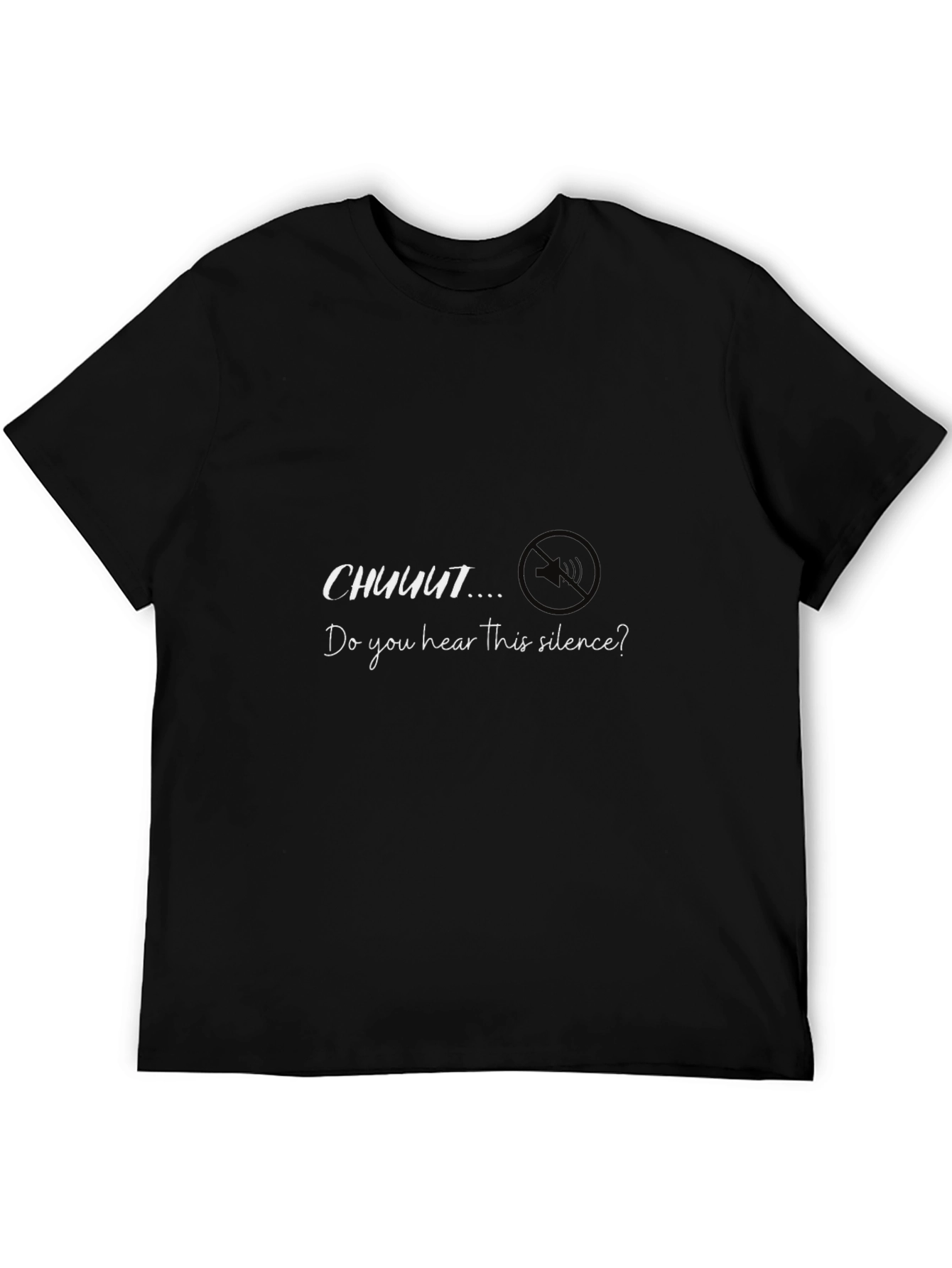 Silence Graphic Tee - Trendy Mens Black T-Shirt