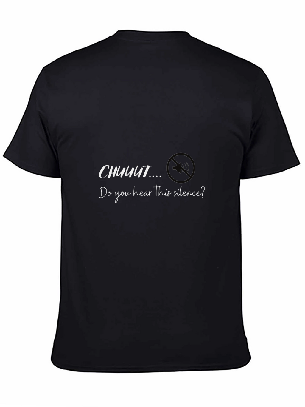 Silence Graphic Tee - Trendy Mens Black T-Shirt