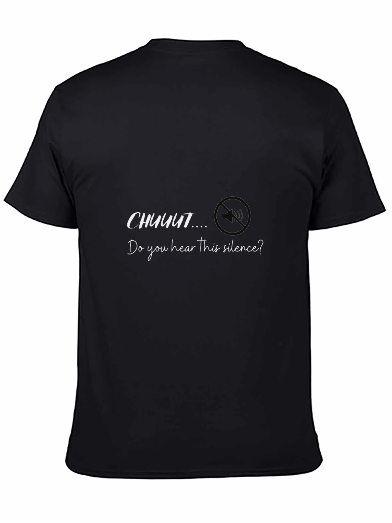 Silence Graphic Tee - Trendy Mens Black T-Shirt