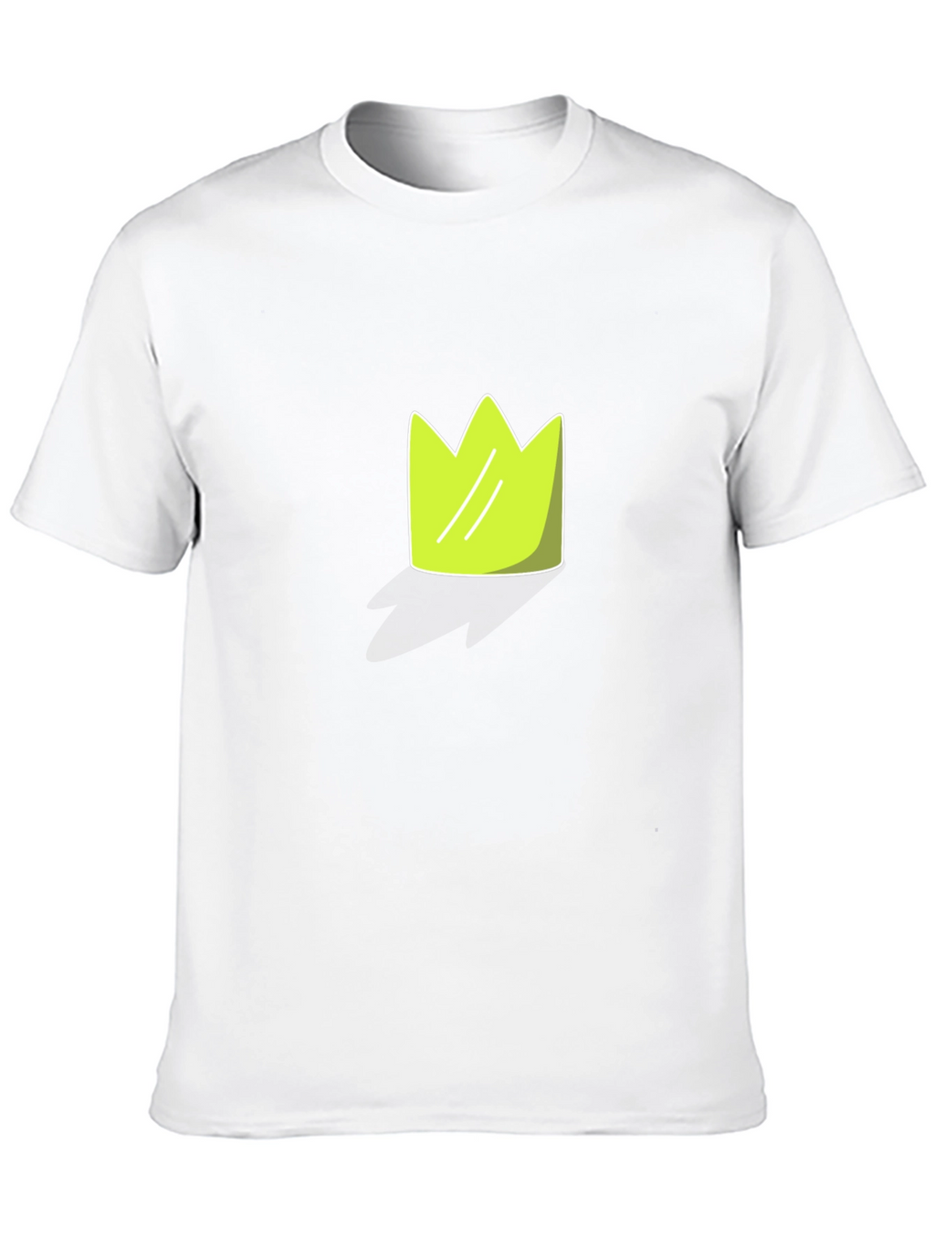Lime Green Crown Graphic Black T-Shirt