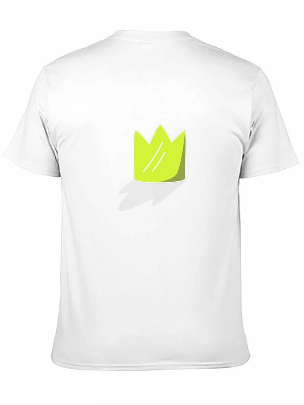 Lime Green Crown Graphic Black T-Shirt