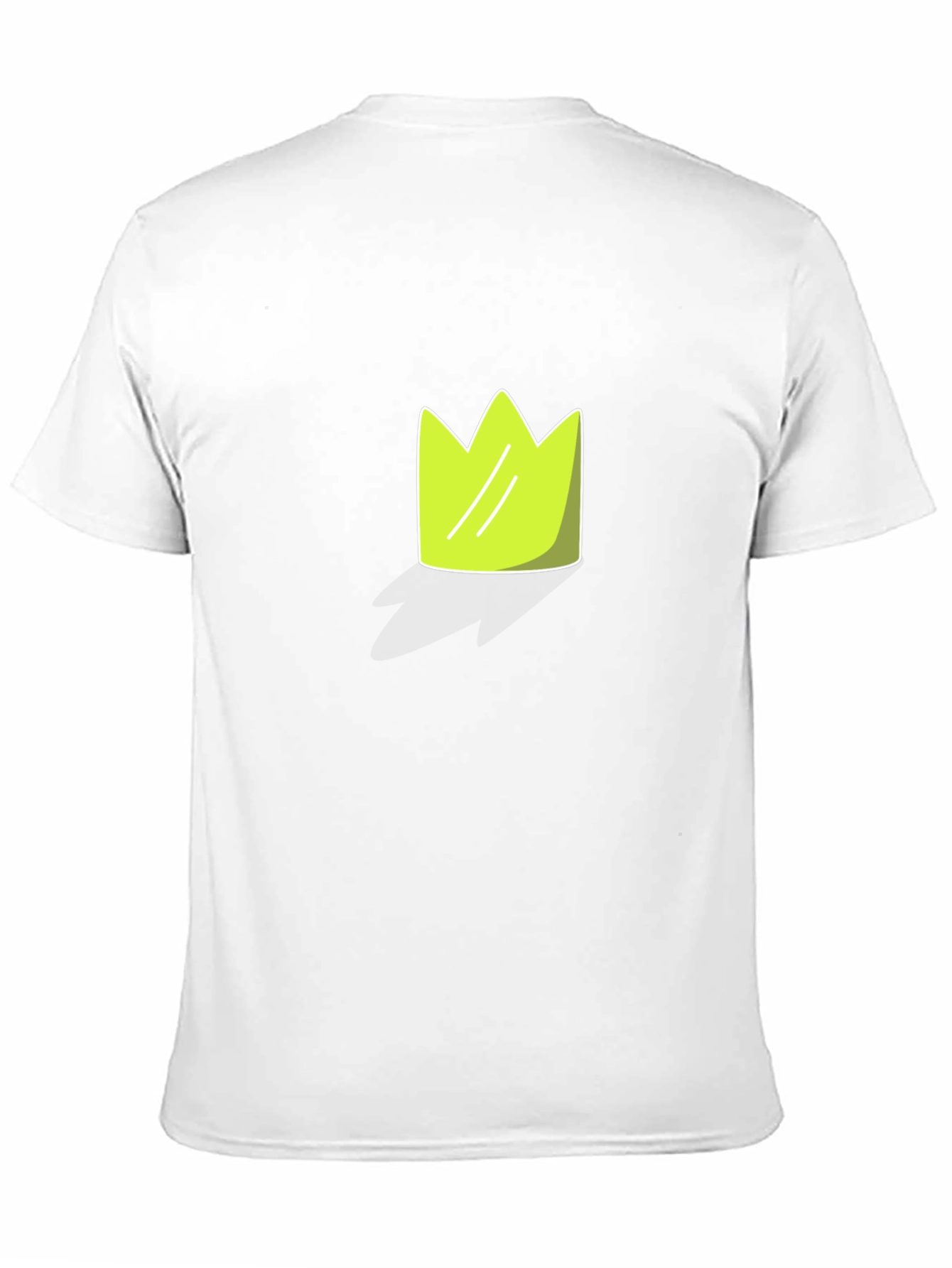 Lime Green Crown Graphic Black T-Shirt