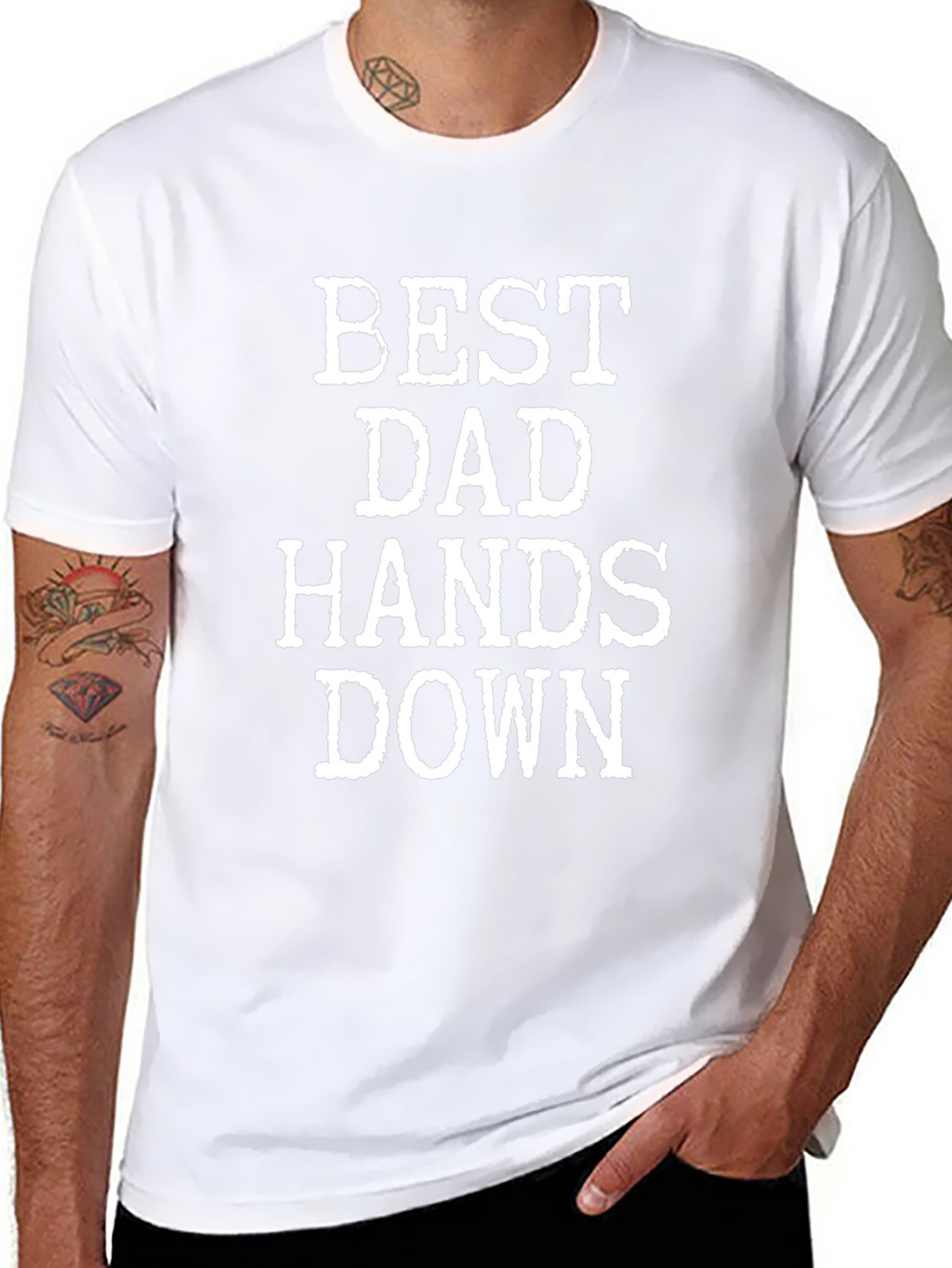 Best Dad Hands Down Graphic T-Shirt