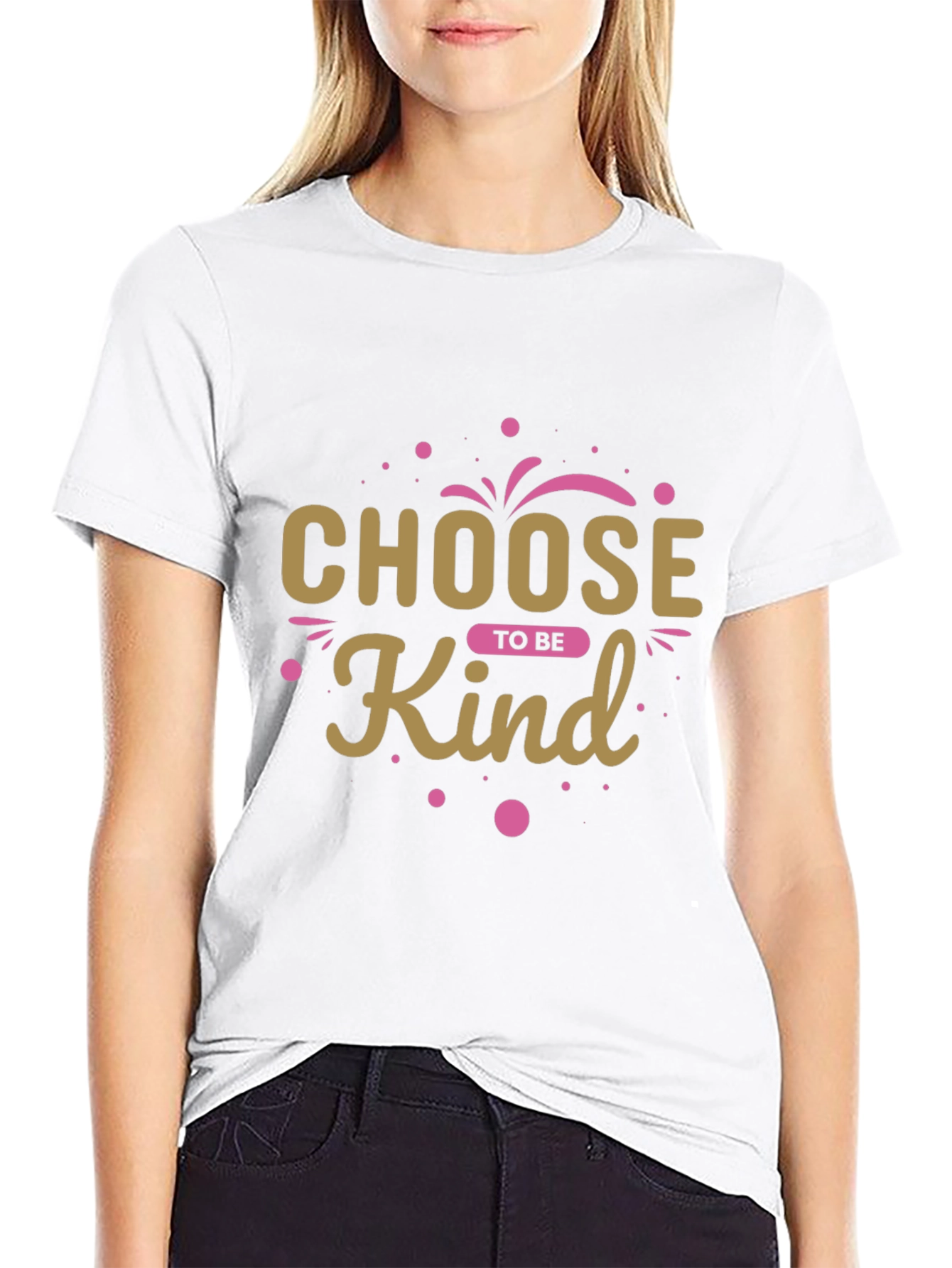 Choose To Be Kind Graphic Black T-Shirt