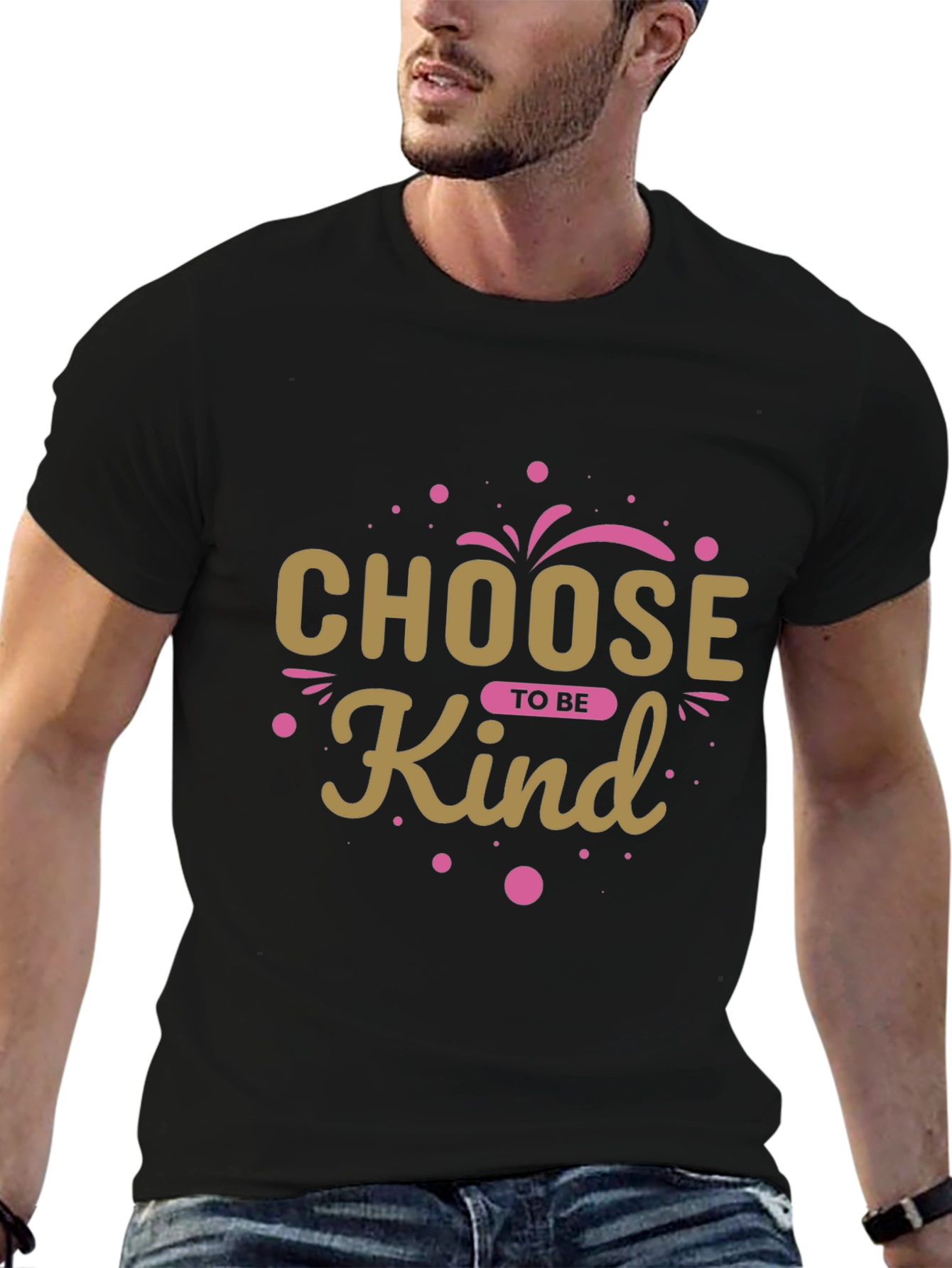 Choose To Be Kind Graphic Black T-Shirt