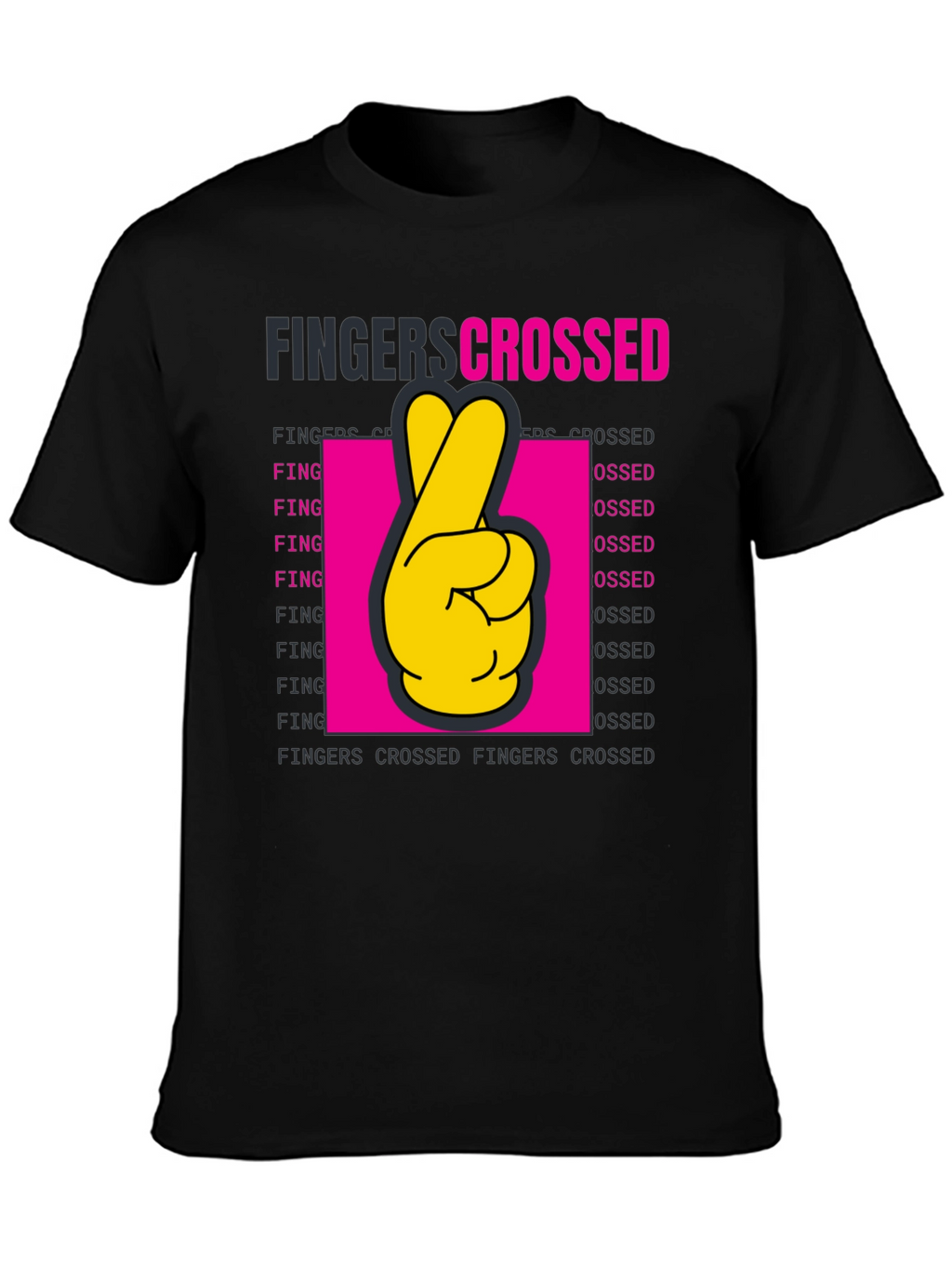 Fingers Crossed Graphic T-Shirt - Lucky Charm Tee
