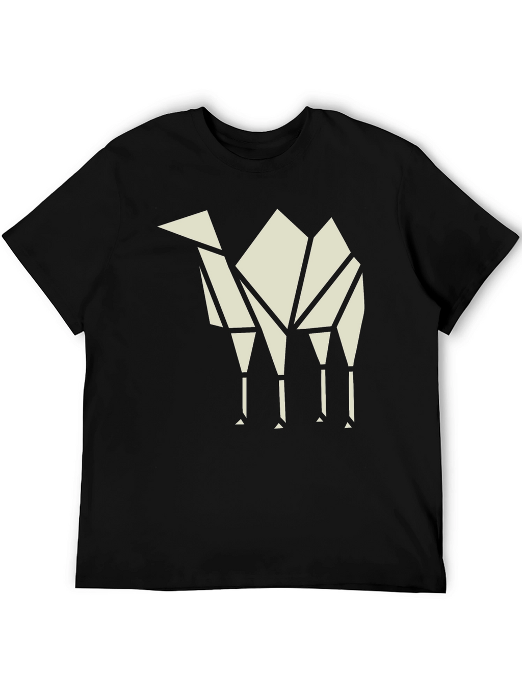Geometric Camel T-Shirt - Modern Graphic Tee