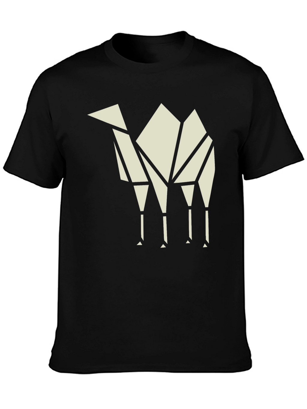 Geometric Camel T-Shirt - Modern Graphic Tee